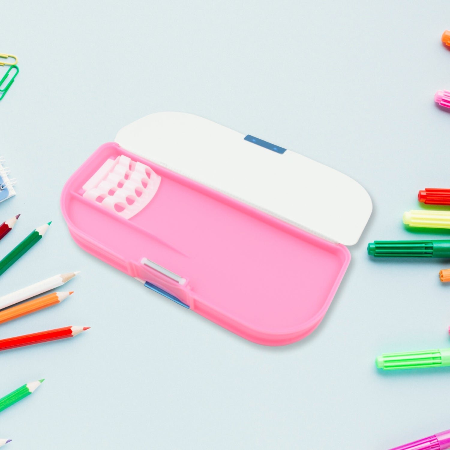 Multipurpose Compass Box, Pencil Box with 2 Compartments for School, Cartoon Printed Pencil Case for Kids, Birthday Gift for Girls & Boys, Cartoon Printed Pencil Case for Kids (Mix Color 1 Pc) - Bhavnagar Deodap