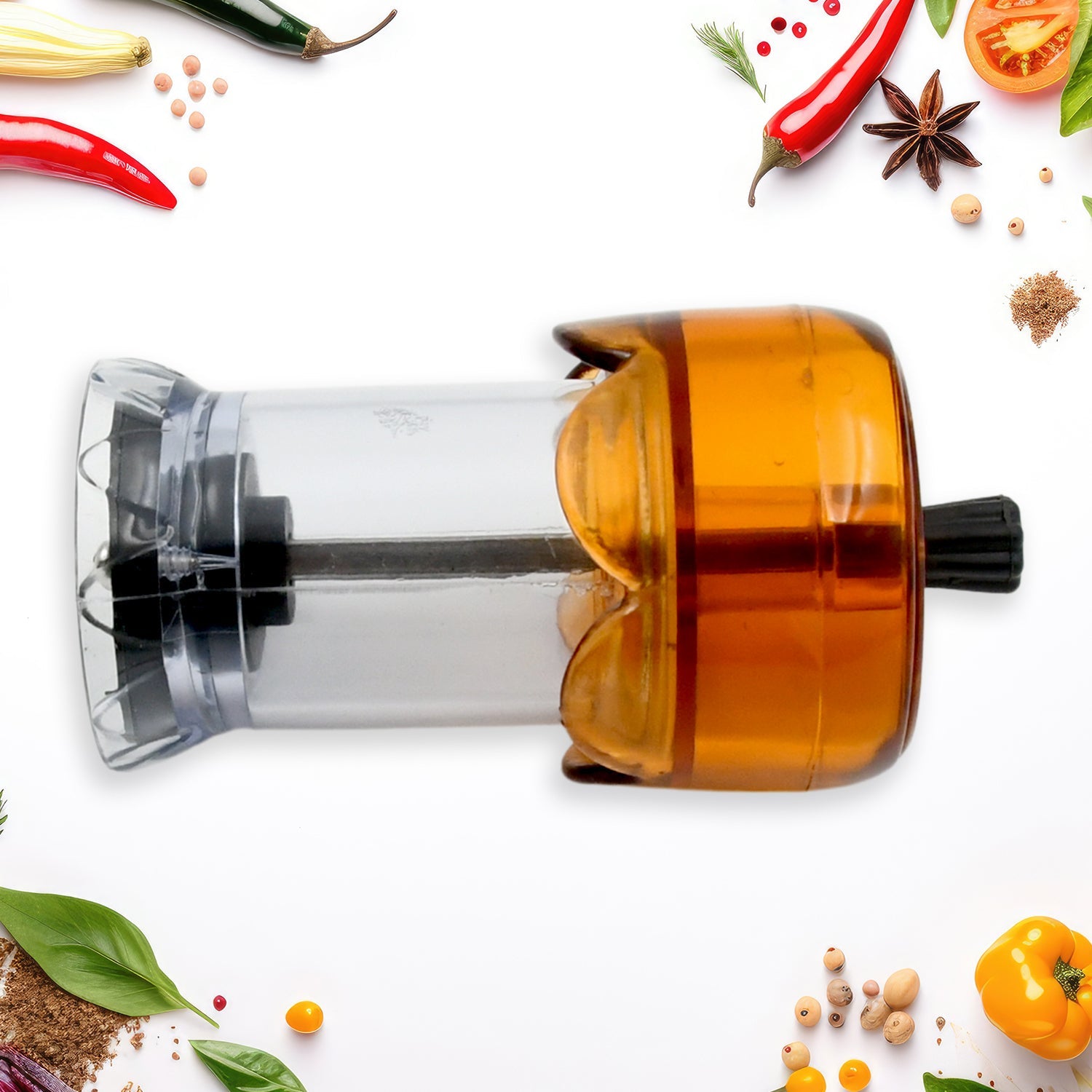 Miracle Transparent Plastic Salt and Pepper Grinder, Pepper Grinder Manual Pepper Grinding Tool, Pepper Crusher Grinder (1 Pc) - Bhavnagar Deodap