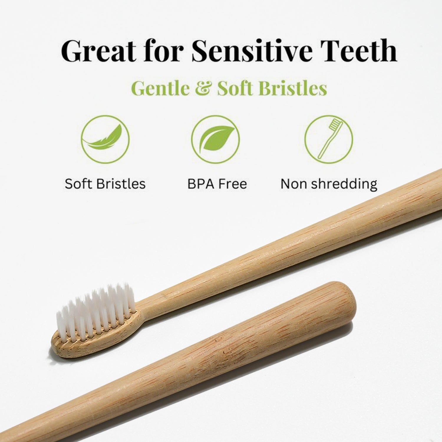 Bamboo Wooden Toothbrush Soft Toothbrush Wooden Child Bamboo Toothbrush Biodegradable Manual Toothbrush for Adult, Kids (15 pcs set / With Round Box) - Bhavnagar Deodap