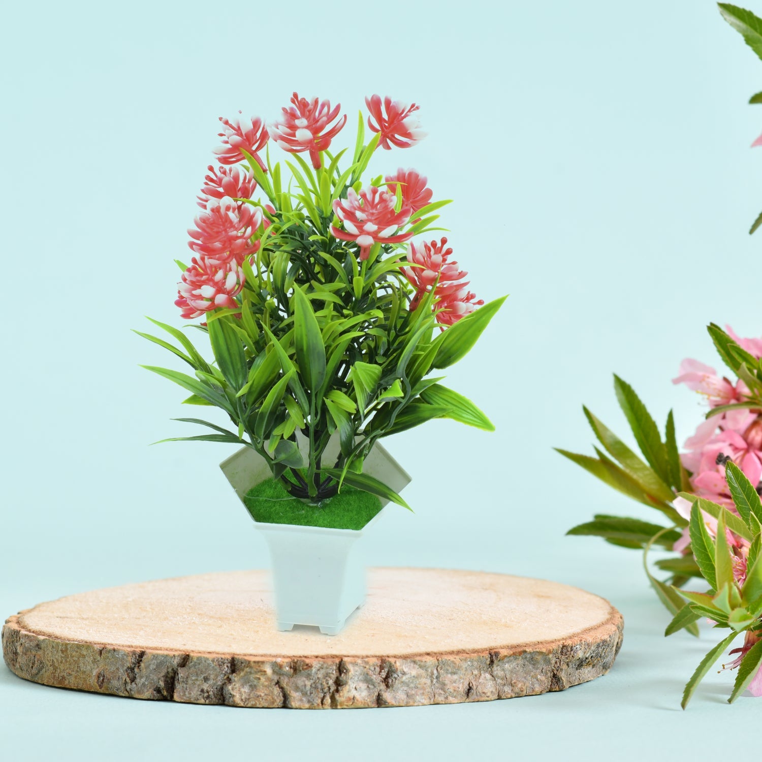 Artificial Flower for Balcony Indoor Decor, Plants for Living Room (1 Pc) - Bhavnagar Deodap