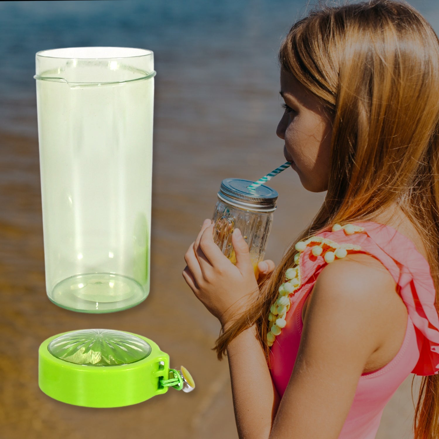Premium Transparent Plastic water bottle With Dori Easy to Carry leakproof BPA-free, water Plastic water bottle for children, Home, School (1 Pc) - Bhavnagar Deodap