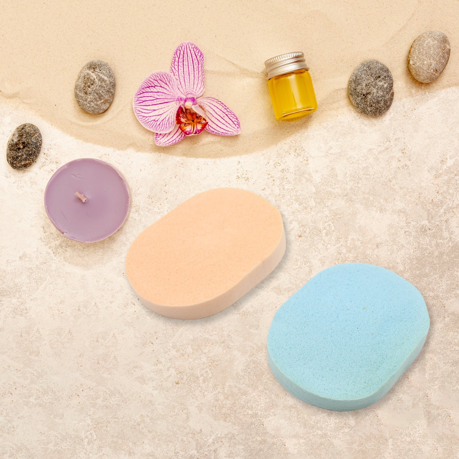 Reusable Facial Sponge for Daily Cleansing and Gentle Exfoliation, Makeup Remover, Face Wash Sponge, Makeup and Dead Skin, Cleansing Sponge for Dry & Wet Use For Women’s (2 Pcs Set) - Bhavnagar Deodap