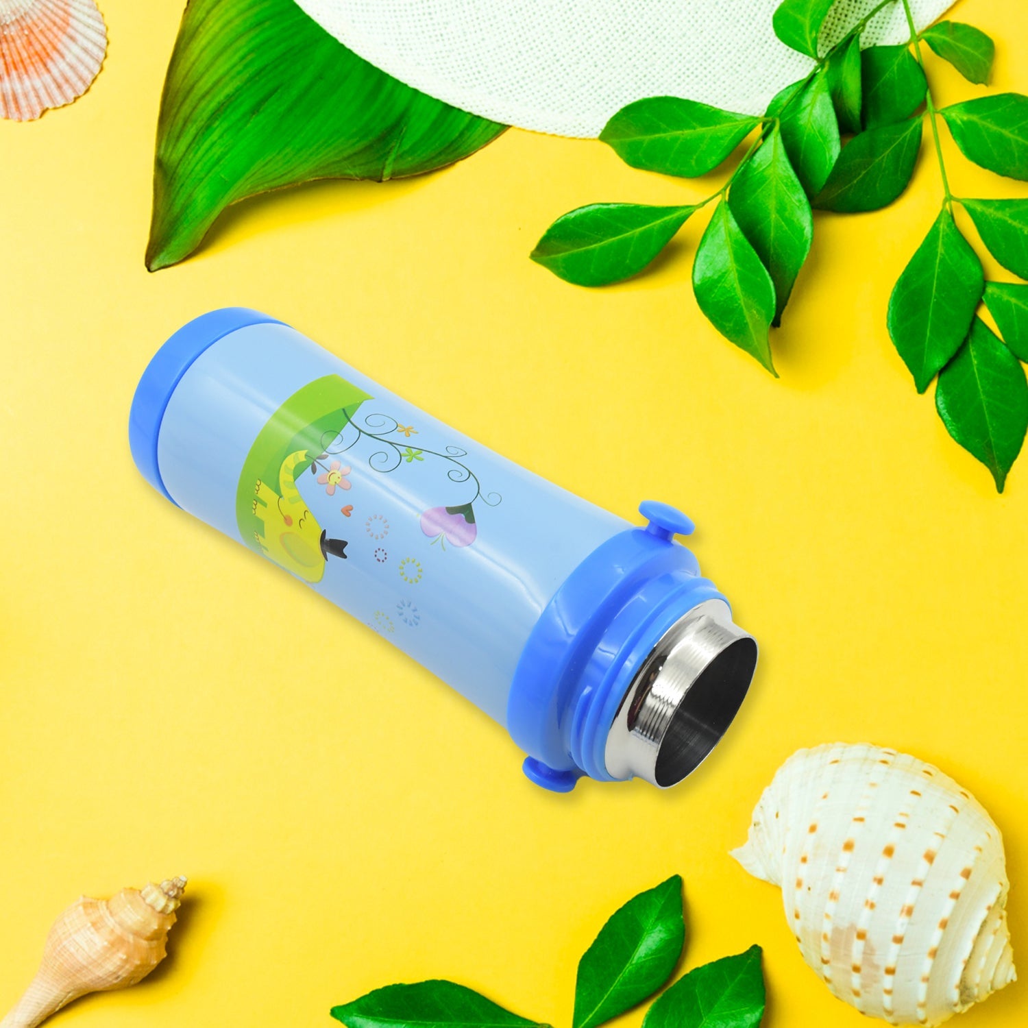 Stainless Steel Vacuum Flask Insulated Water Bottle Specially Designed Push Button Sipper Water Bottle with Soft Straw and Neck Strap, For Sports And Travel , STAINLESS STEEL SPORTS WATER BOTTLES, STEEL FRIDGE BOTTLE FOR OFFICE/GYM/SCHOOL (500ML) - Bhavnagar Deodap