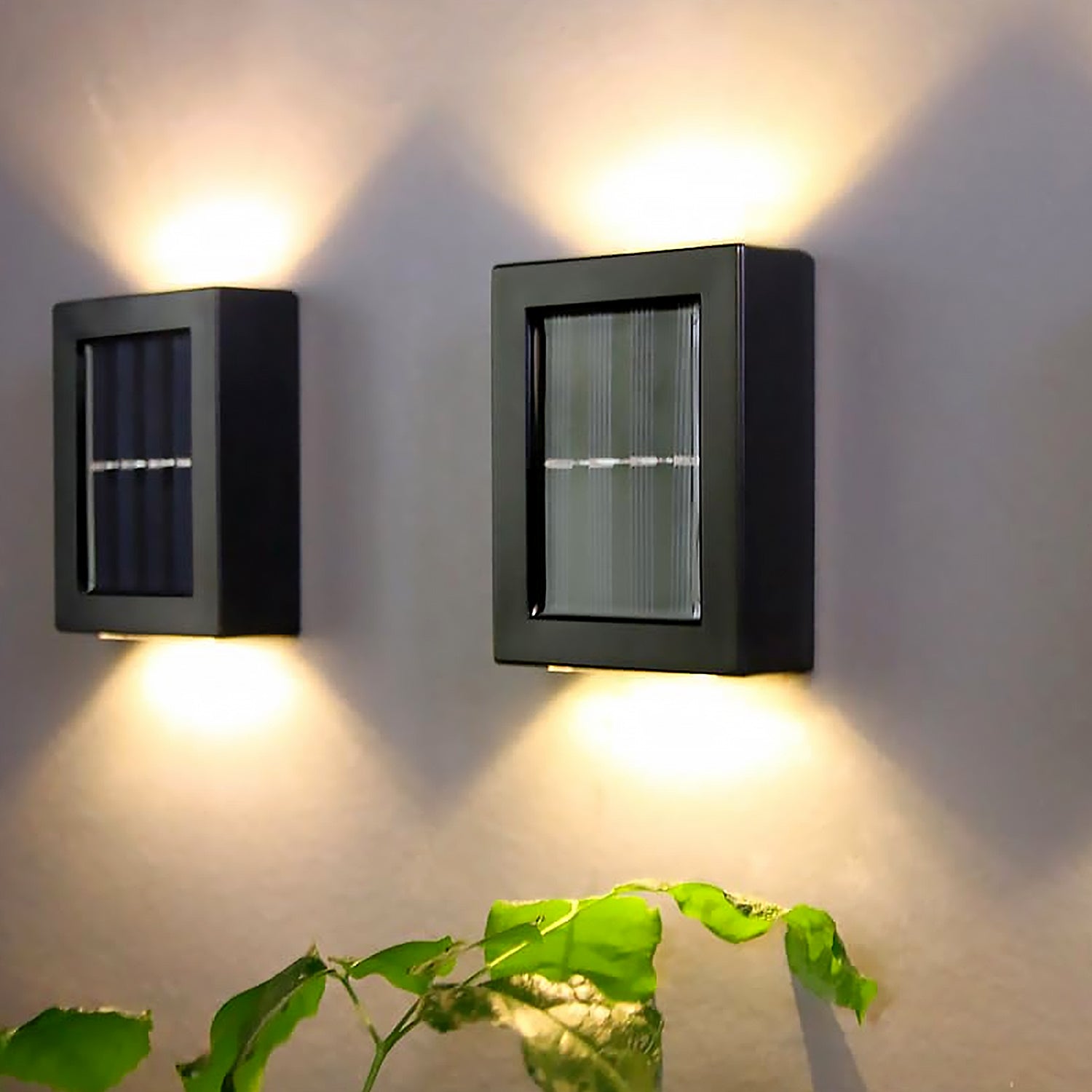 Solar Wall Lights Small Fence Lights Solar Powered Up Down LED Porch Light Garden Lights Outdoor Solar Landscape Lights WaterProof Light (1 Pc) - Bhavnagar Deodap