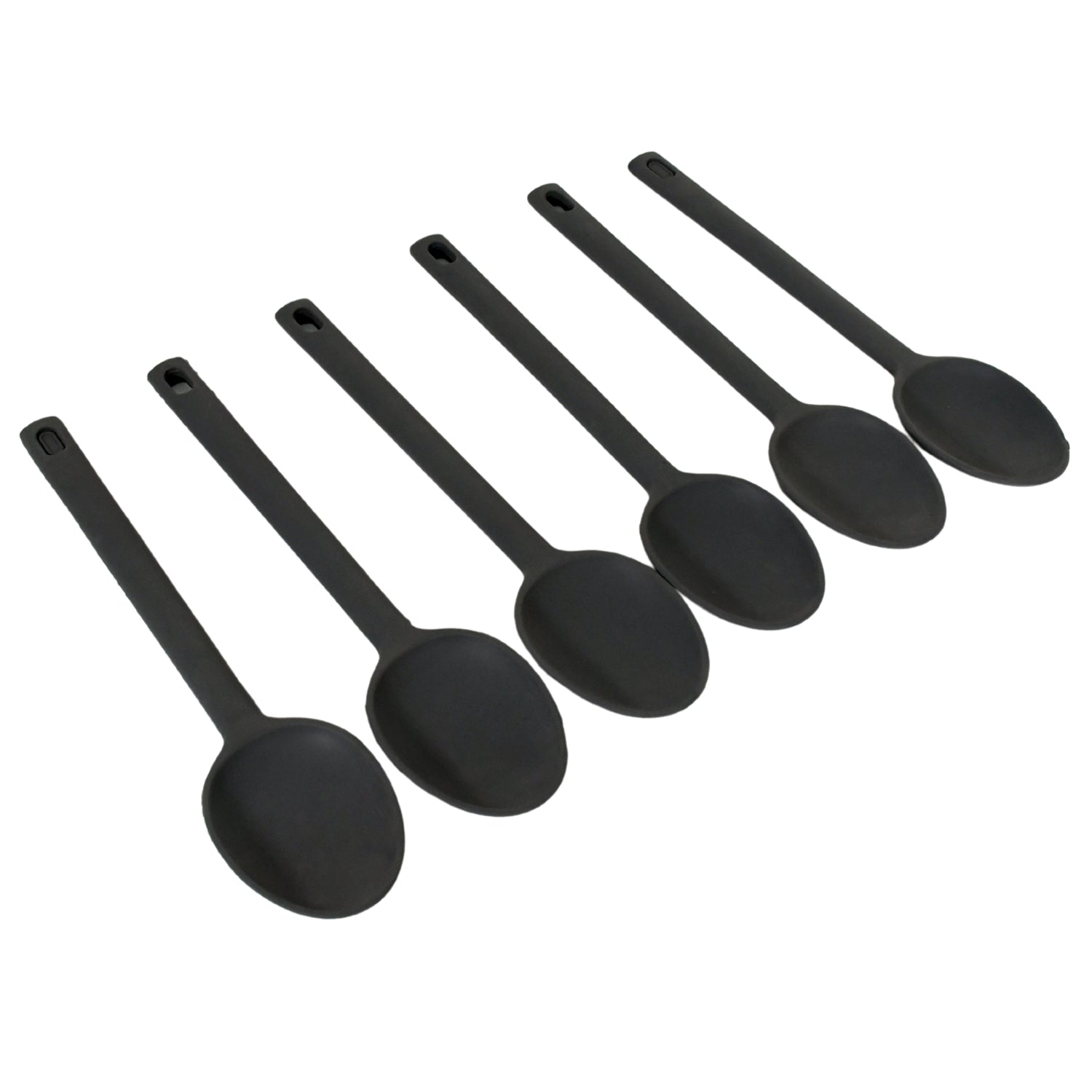 Multipurpose Silicone Spoon, Silicone Basting Spoon Non-Stick Kitchen Utensils Household Gadgets Heat-Resistant Non Stick Spoons Kitchen Cookware Items For Cooking and Baking (6 Pcs Set) - Bhavnagar Deodap