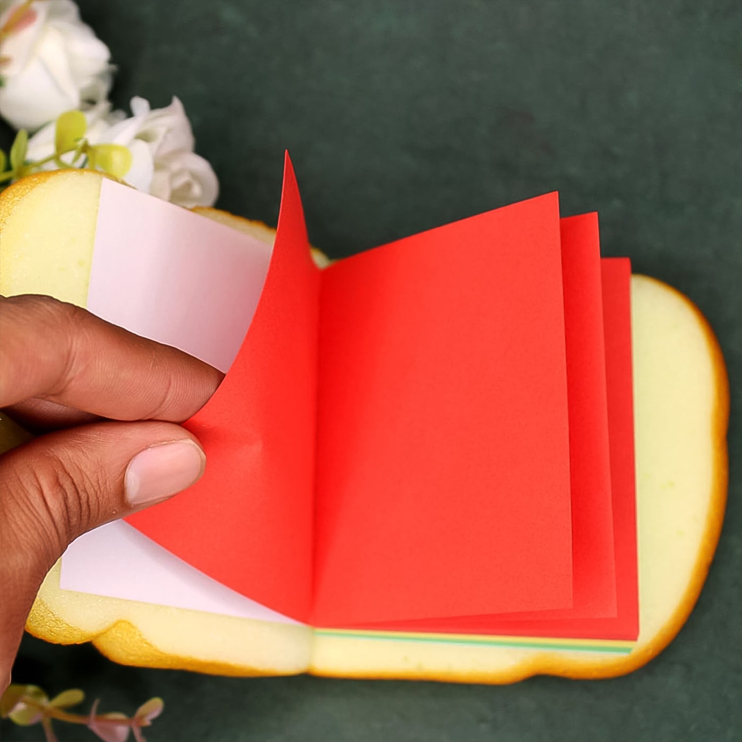 Sandwich Shaped Note  /  Sticky Notes  /  Memo Notes, Unique Mini Notes (Multicolor) - Bhavnagar Deodap