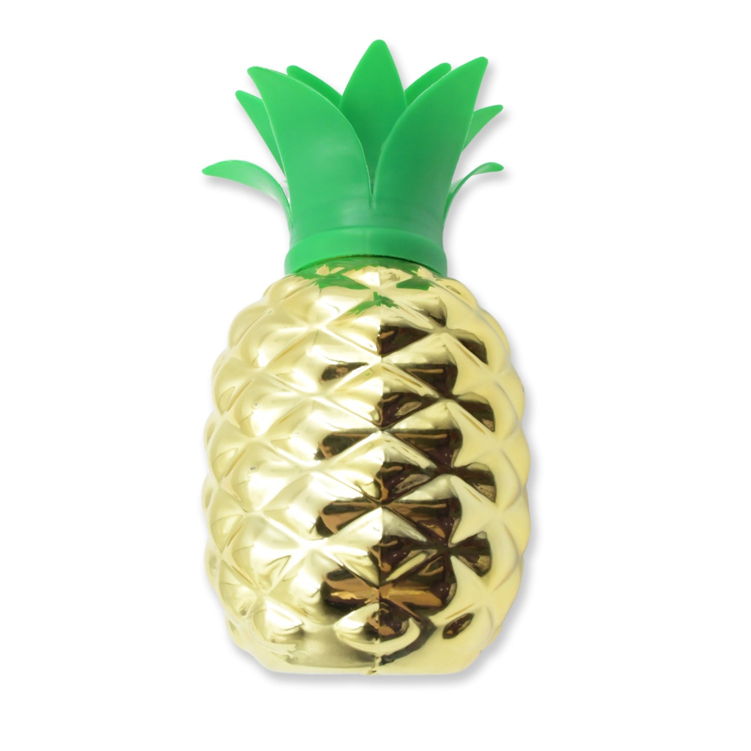 Plastic Pineapple Cups with Straw (1 Pc) - Party Favors, Hawaiian, Beach - Bhavnagar Deodap