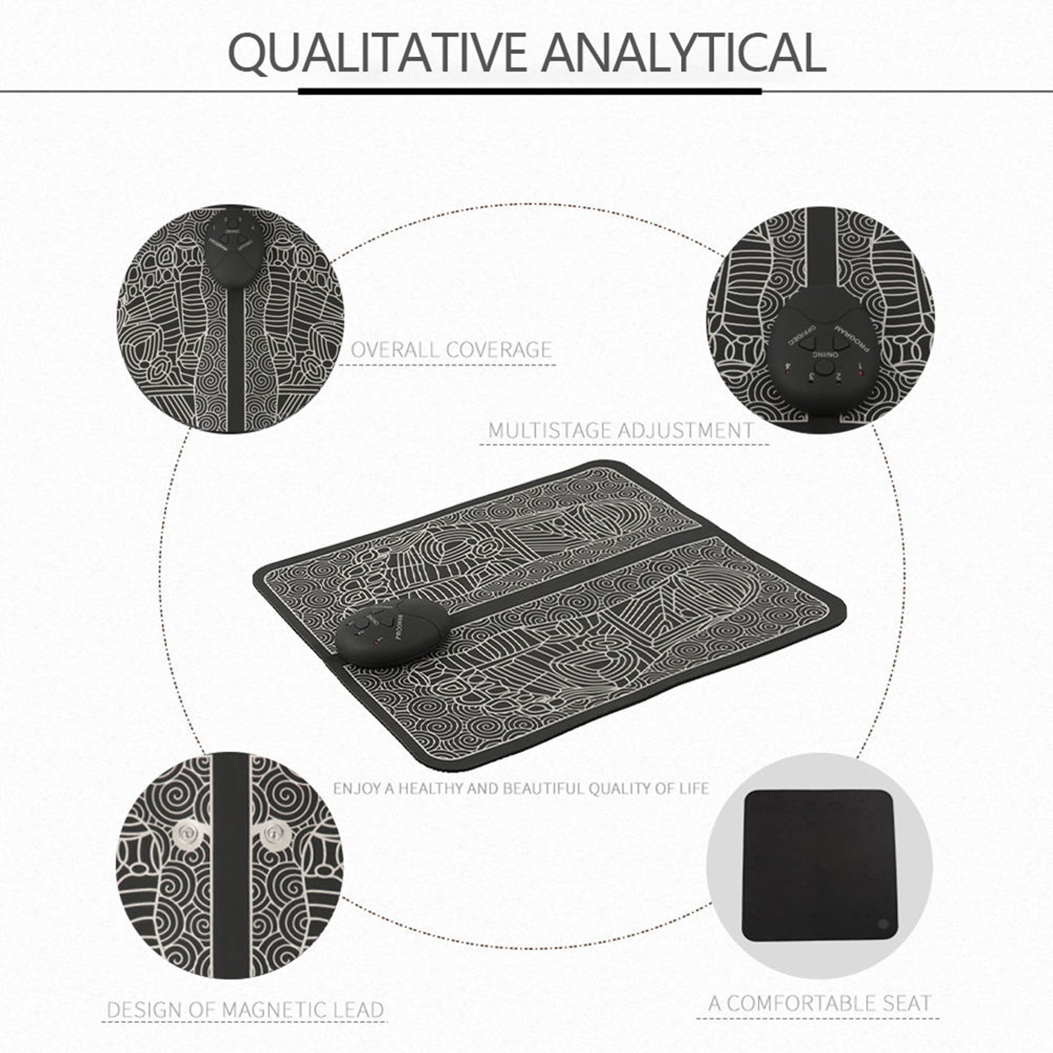 EMS Foot Massager, Electric Feet Massager, Deep Kneading Circulation Foot Booster for Feet and Legs Muscle Stimulator, Folding Portable Electric Massage Machine (Mix Design) - Bhavnagar Deodap