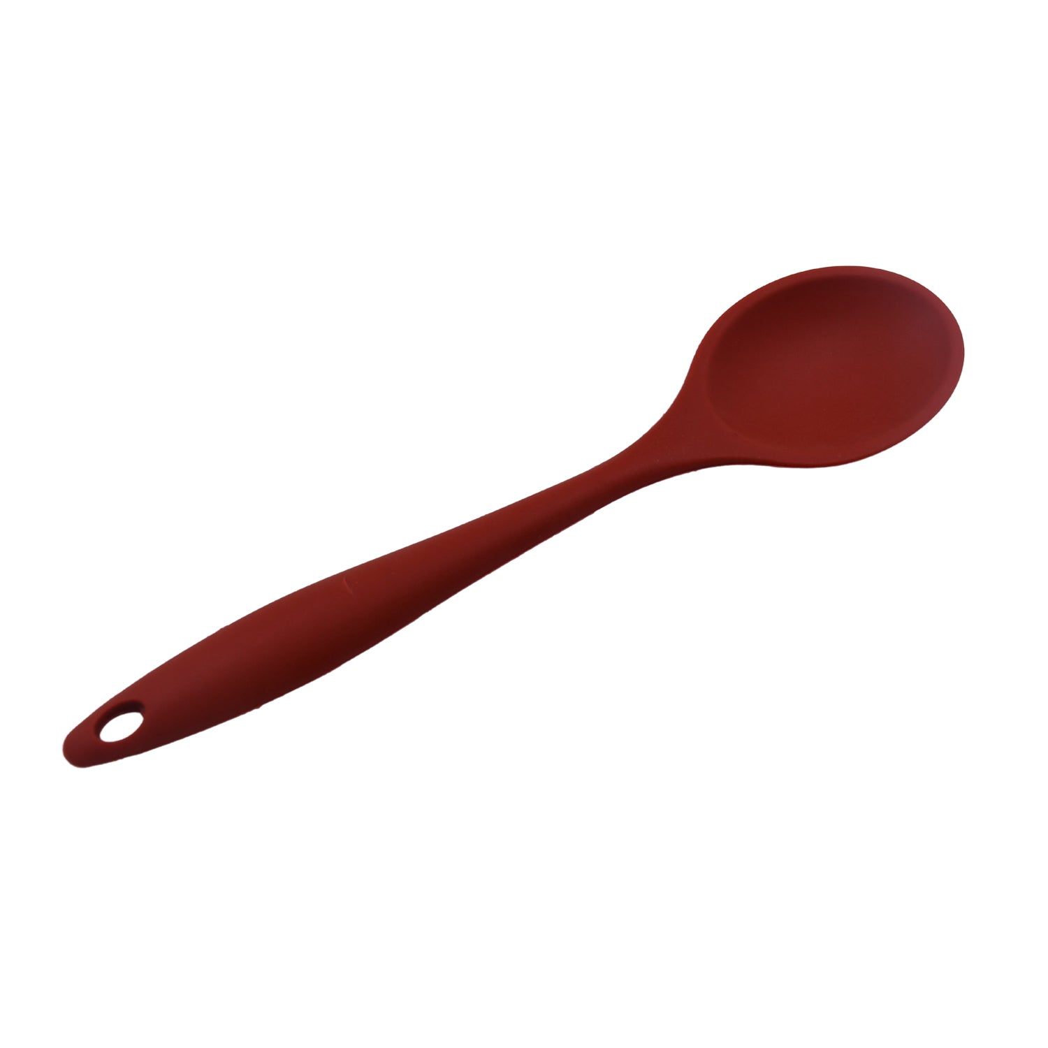 HEAT RESISTANT SILICONE BASTING SPOON NON-STICK SPOON HYGIENIC SOLID COATING COOKWARE KITCHEN TOOLS (27CM) - Bhavnagar Deodap