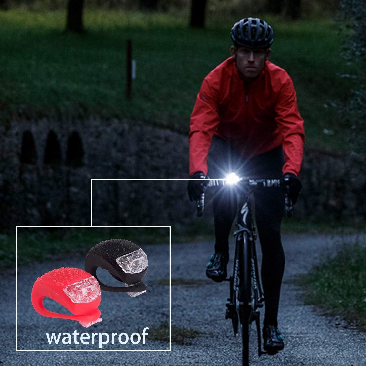 Silicone LED Bike Light Set (2 Pcs Set) - Bhavnagar Deodap