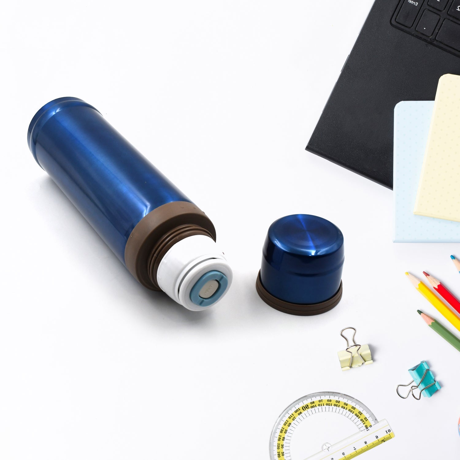 Stainless Steel Thermos Water Bottle Double Walled Vacuum Cup 12 Hour Heat Retention Mug for Tea Water Coffee Dispenser (750 ML) - Bhavnagar Deodap