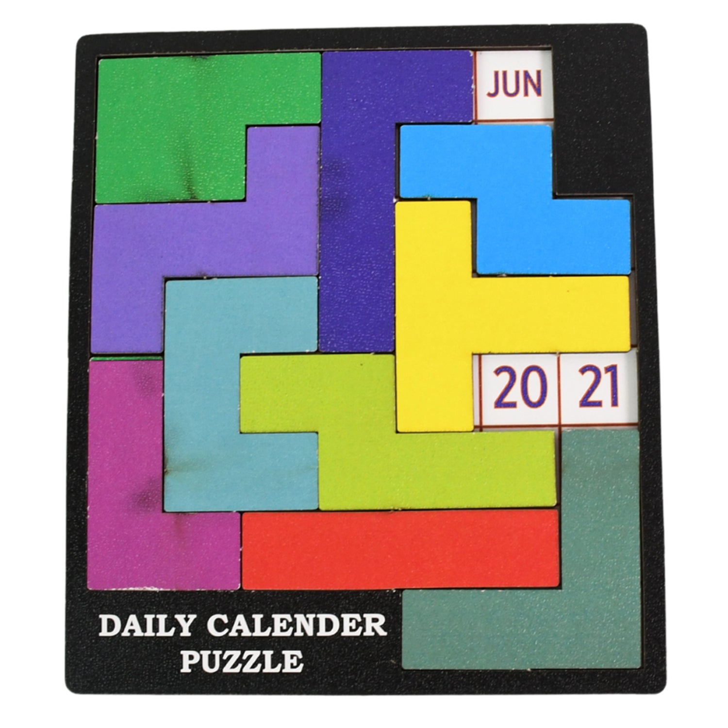 Wooden Daily Calendar Puzzle (Multicolor / 1 Set) - Bhavnagar Deodap