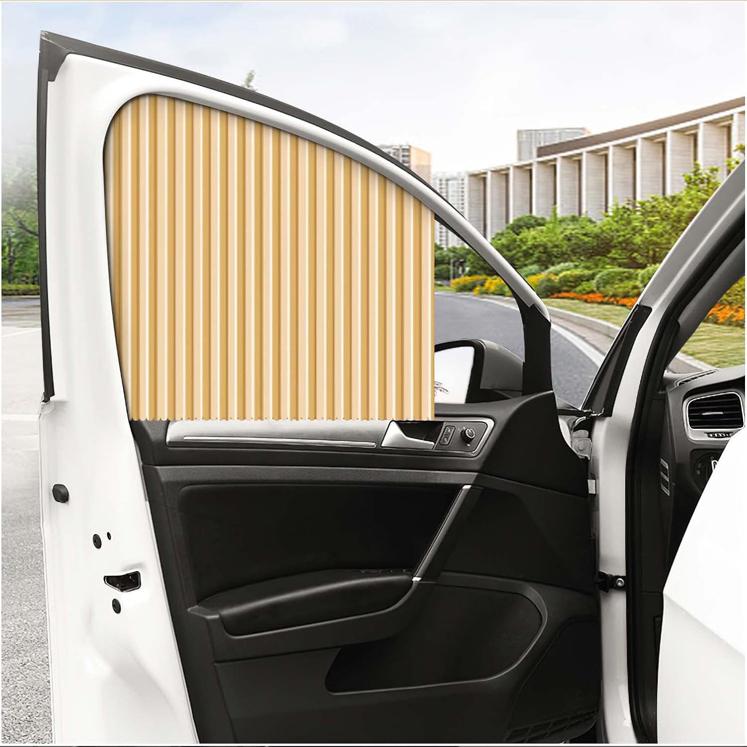 Car Curtain Slat Folding Window Sunshade Magnetic Car Side Window Sun Shade Slider - Bhavnagar Deodap