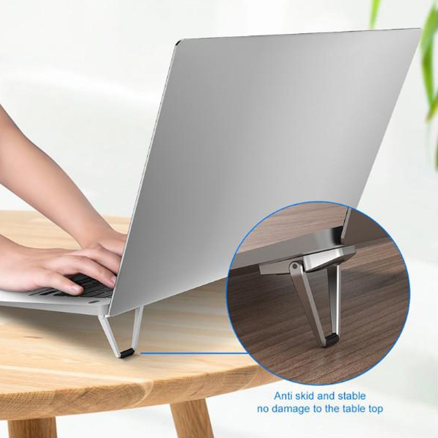 Mini Premium Metal Folding Portable Stand Compatible with Every Laptop, Keyboard and Tablet - Bhavnagar Deodap