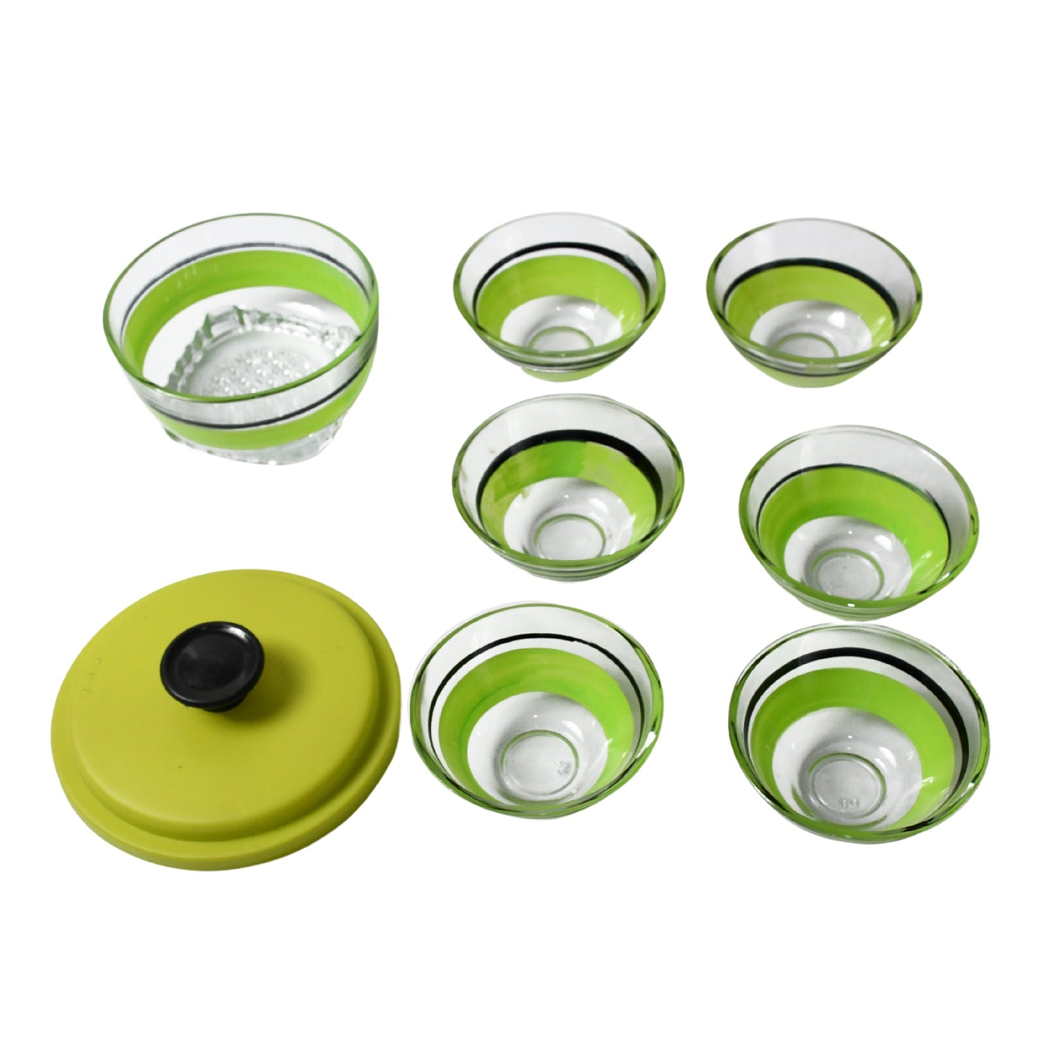 Bowl Set 8pc Crockery Store Glass Bowls Set Serving Dry-Fruits, Sweets, Candy ( 8 pcs ) - Bhavnagar Deodap