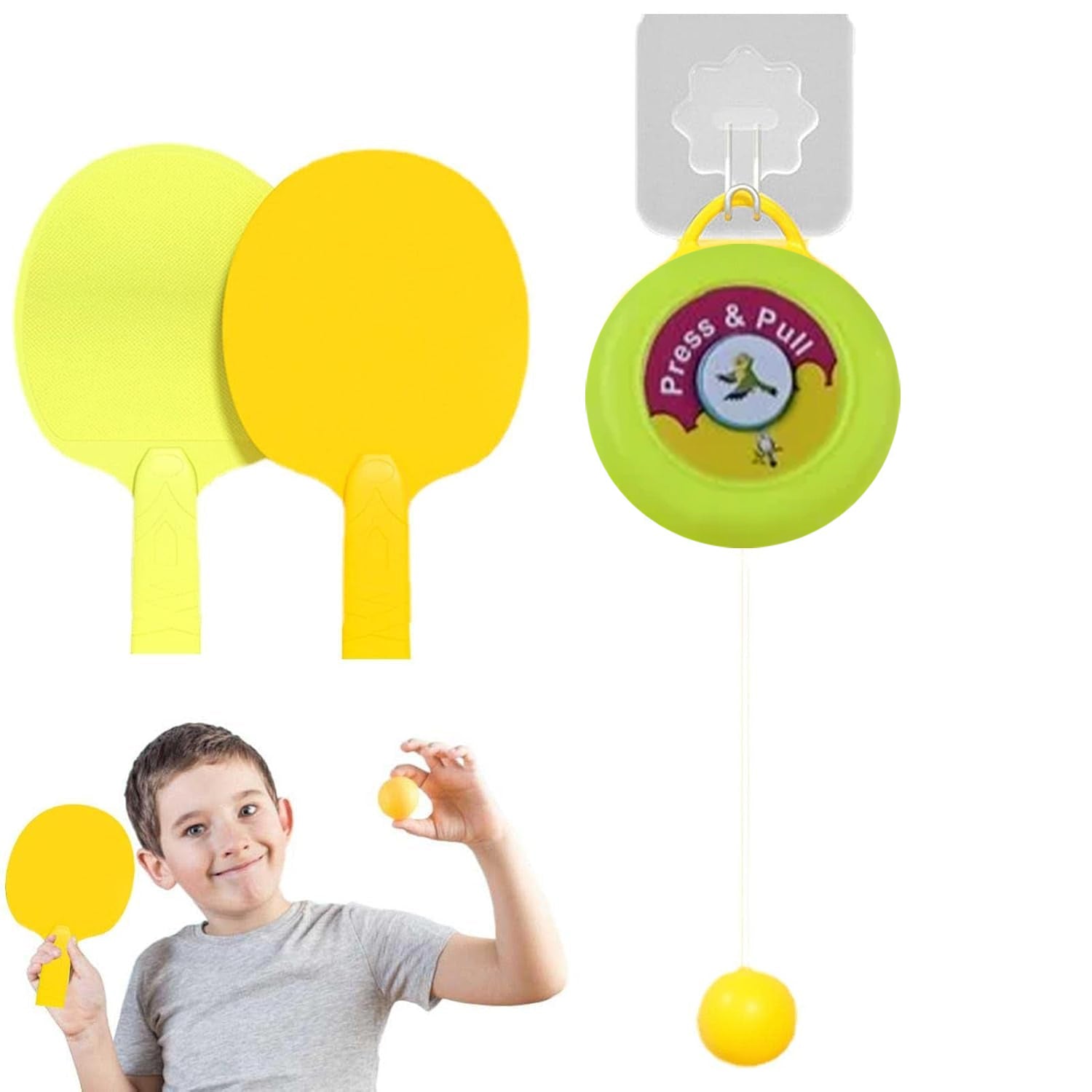Portable Indoor Hanging Table Tennis with Three Ball, Table Tennis Self Training Set - Bhavnagar Deodap