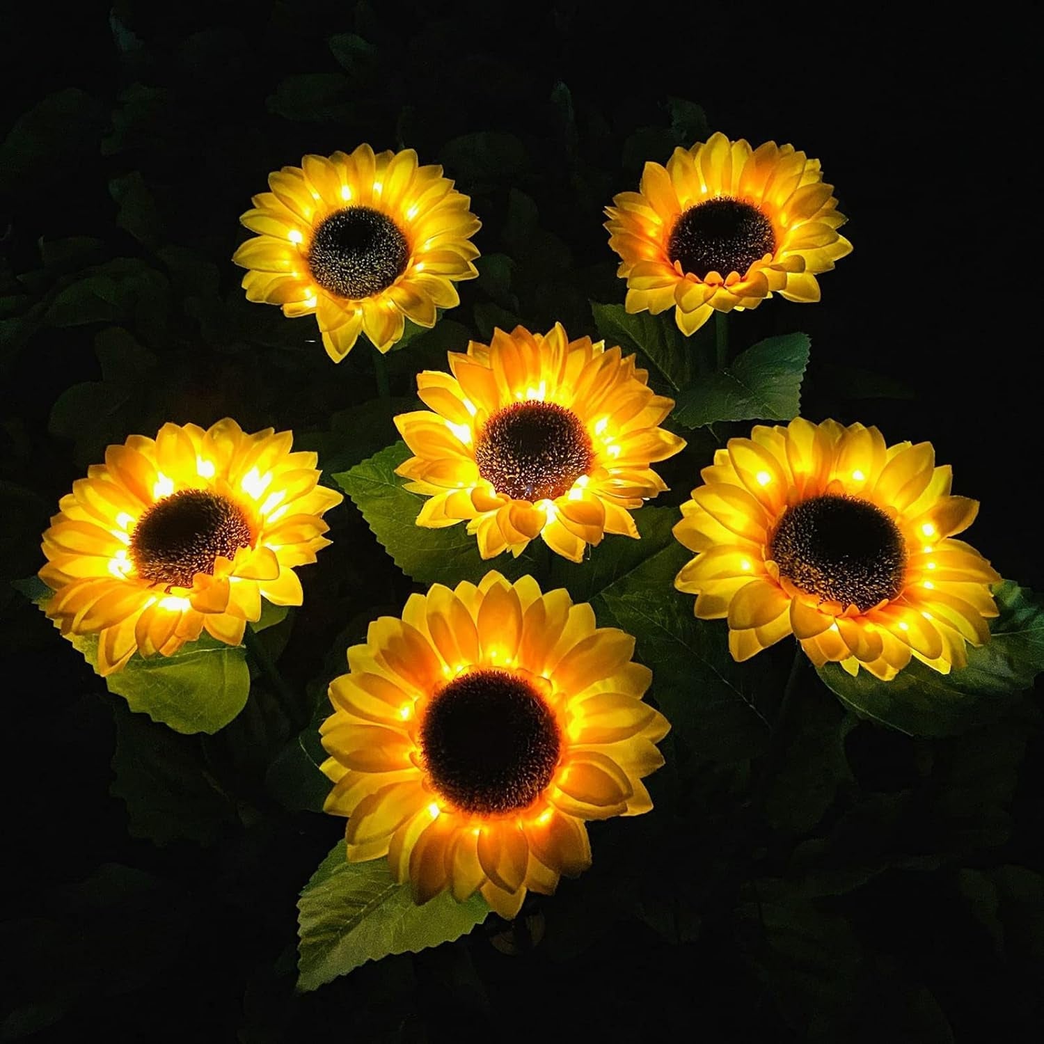 2 Pc Outdoor Solar Sunflower Lights Intelligent Light Control Waterproof Garden Landscape Stake Light - Bhavnagar Deodap