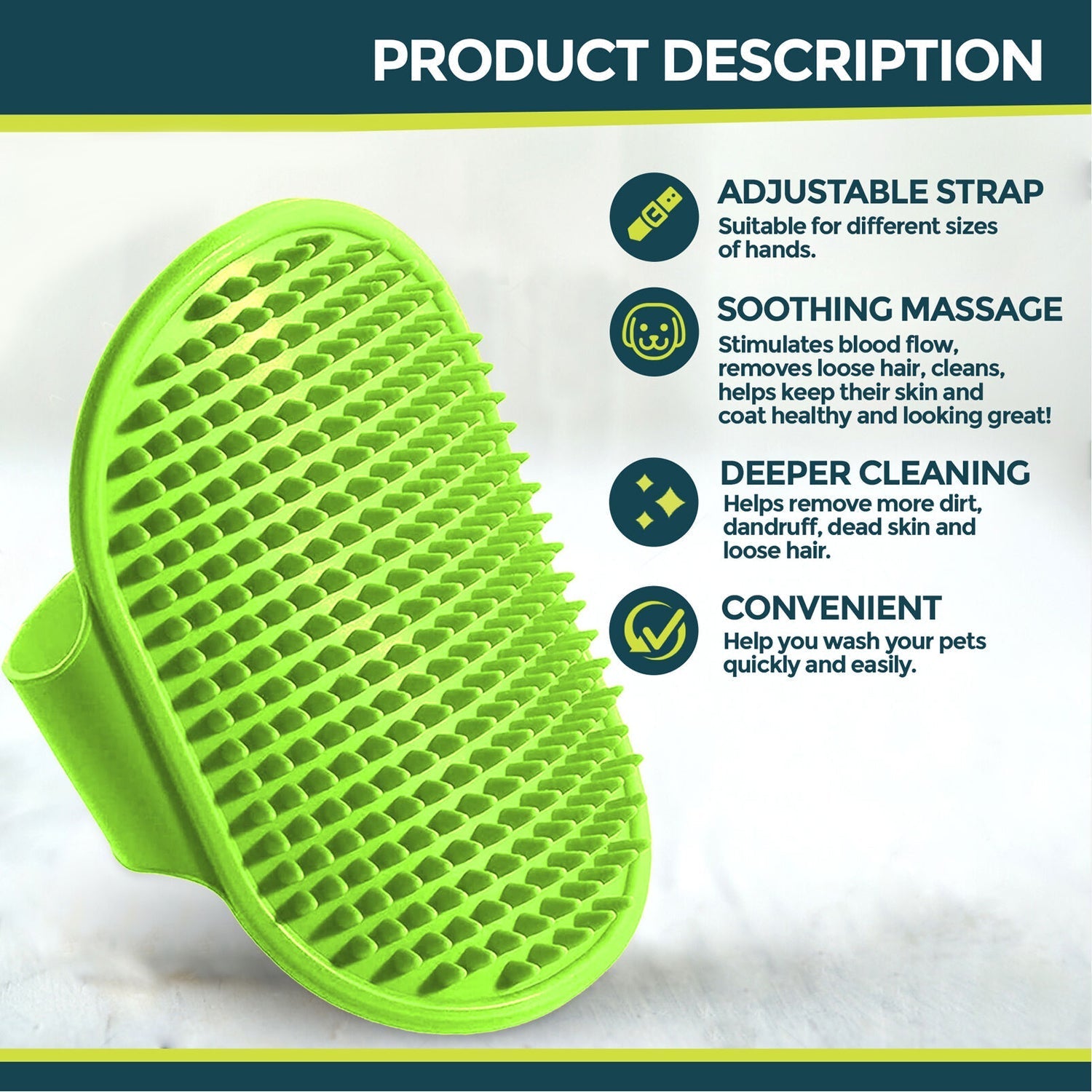 Grooming Shampoo Washing Hand Brush - 1 Piece