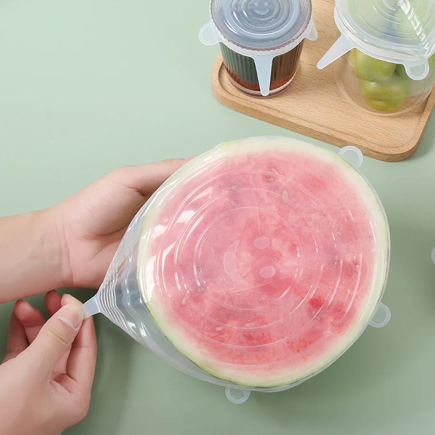 Silicone Food Cover Stretch Lids (6 Pcs Set / 62 Gm) - Bhavnagar Deodap