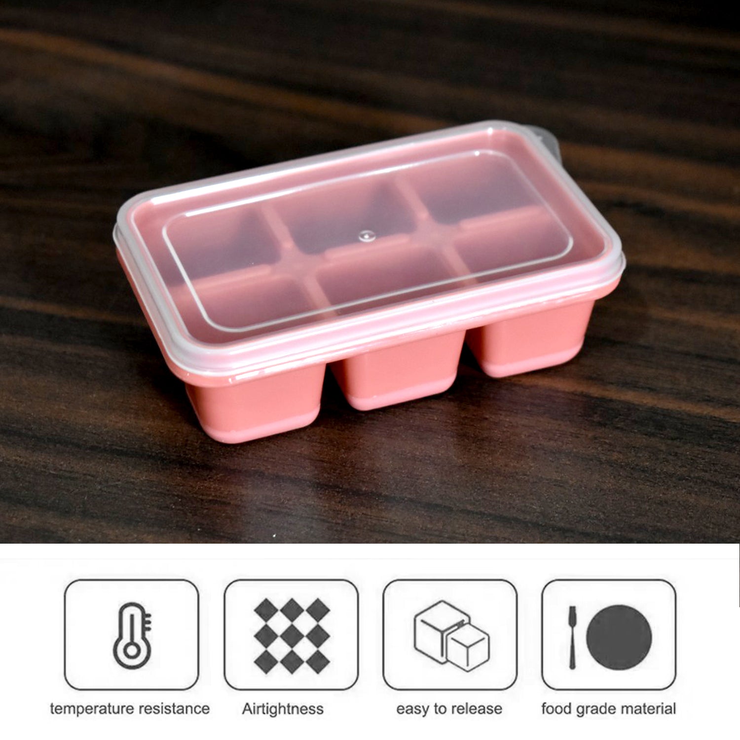 6 cavity Silicone Ice Tray used in all kinds of places like household kitchens for making ice from water and various things and all. - Bhavnagar Deodap