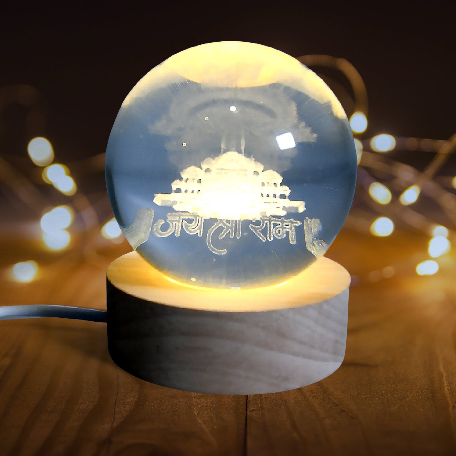 3D Crystal Ball lamps for Bedroom 3D Lamps for Home Decoration 3D Crystal Ball Night Light Gifts for Women Gifts for Men Room Decor Items for Bedroom for Friend and Family (1 Pc) - Bhavnagar Deodap