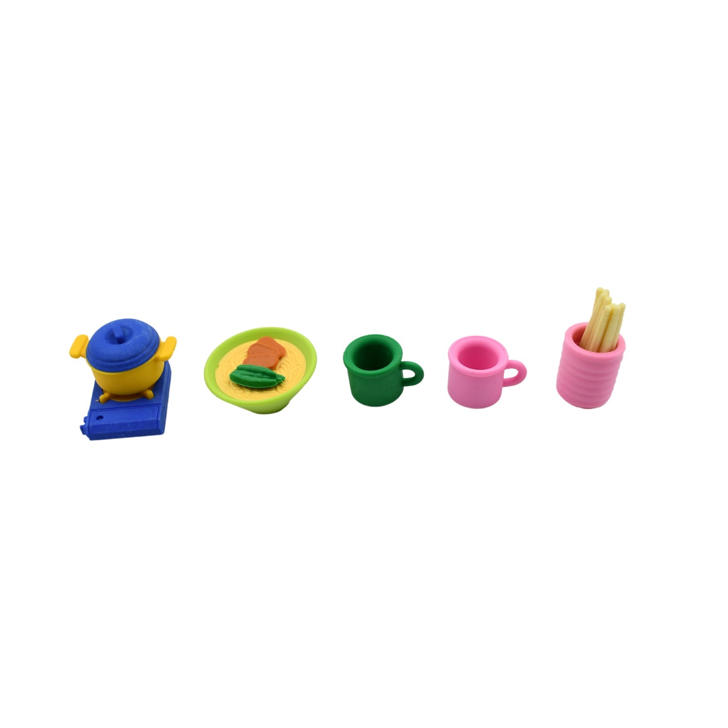 Kitchen Appliances Shape Eraser, Mini Eraser Simulated Cookware Creative Cute Novelty Eraser, Children Day, Birthday Return Gifts for Kids, Childrens, Boys, Girls Kitchen Utencils Set Shaped Erasers  Set Pack of 6 - Bhavnagar Deodap