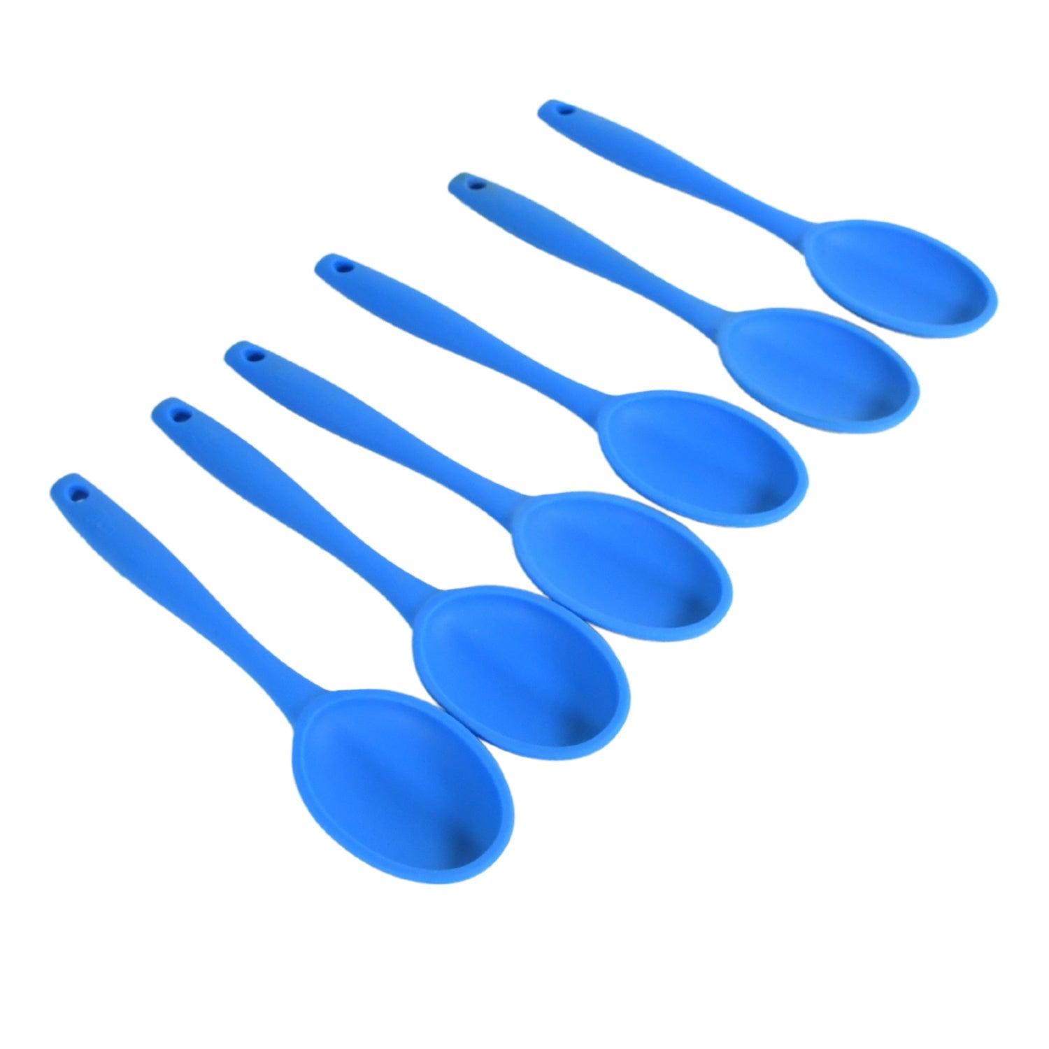 Multipurpose Silicone Spoon, Silicone Basting Spoon Non-Stick Kitchen Utensils Household Gadgets Heat-Resistant Non Stick Spoons Kitchen Cookware Items For Cooking and Baking (6 Pcs Set) - Bhavnagar Deodap