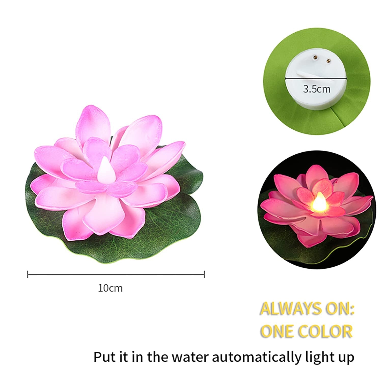 Smokeless LED Lotus Candles (2 Pc): Indoor/Outdoor Décor - Bhavnagar Deodap