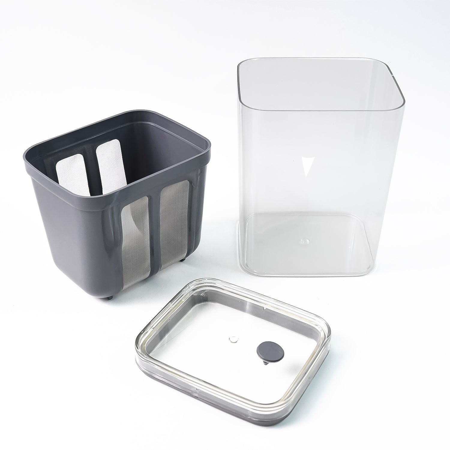 2 in 1 Yogurt Strainer with Storage Box – 1400ml (Plastic + Steel)