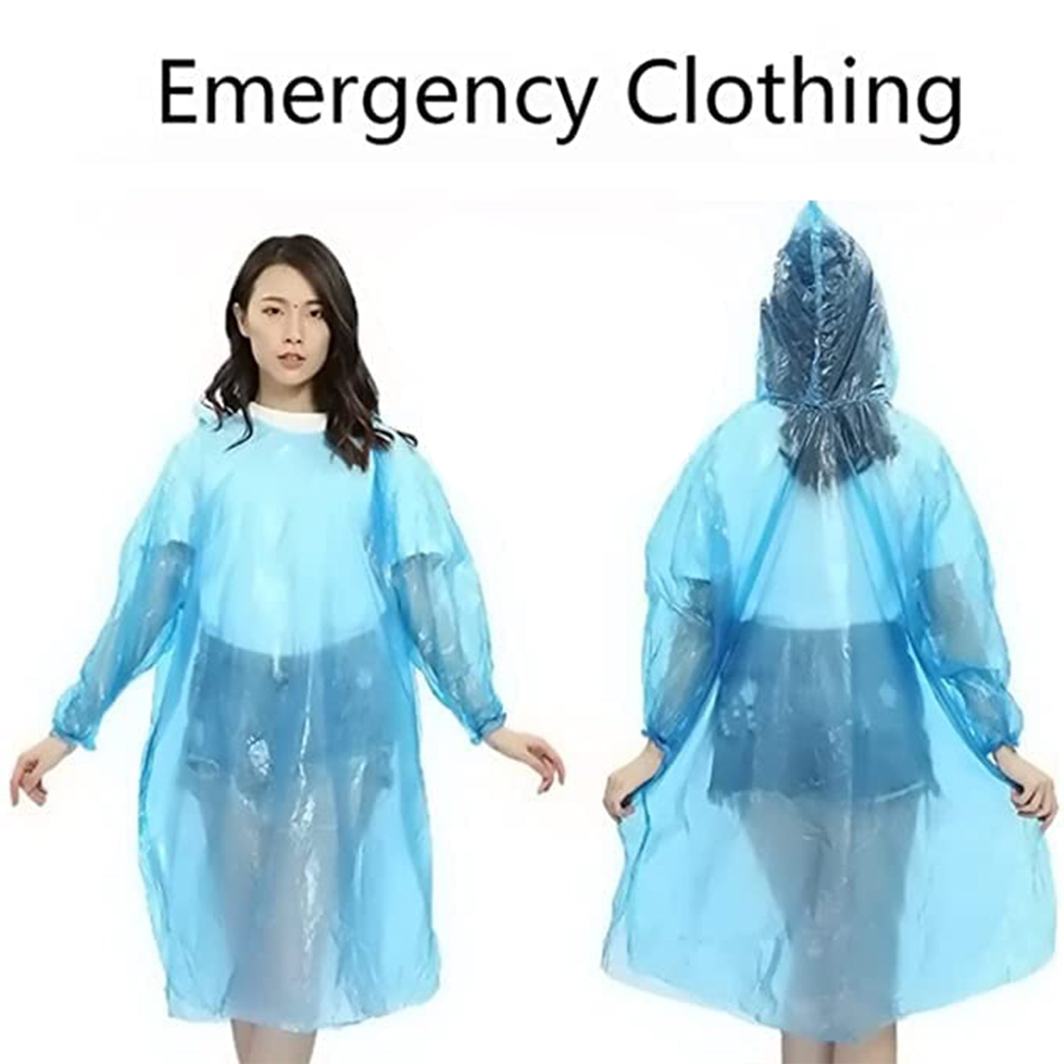 Plastic pocket sized Raincoat, Reusable Free Size Raincoat - Bhavnagar Deodap