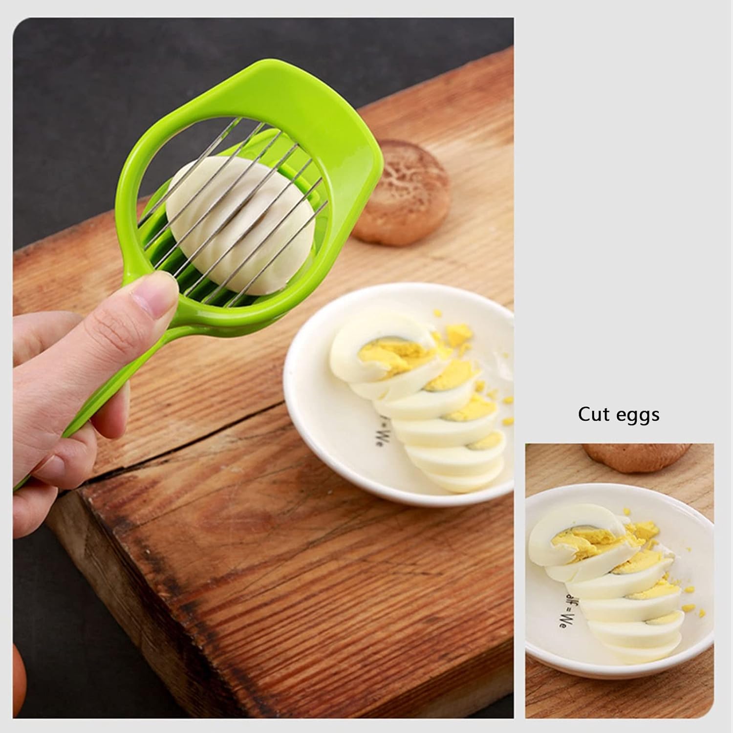 Multipurpose Slicer with Seven Blades, Egg Slicers Stainless Slicer, Strawberry, Tomato, Kiwi, Fruit Cutter, Divider Separator - Bhavnagar Deodap