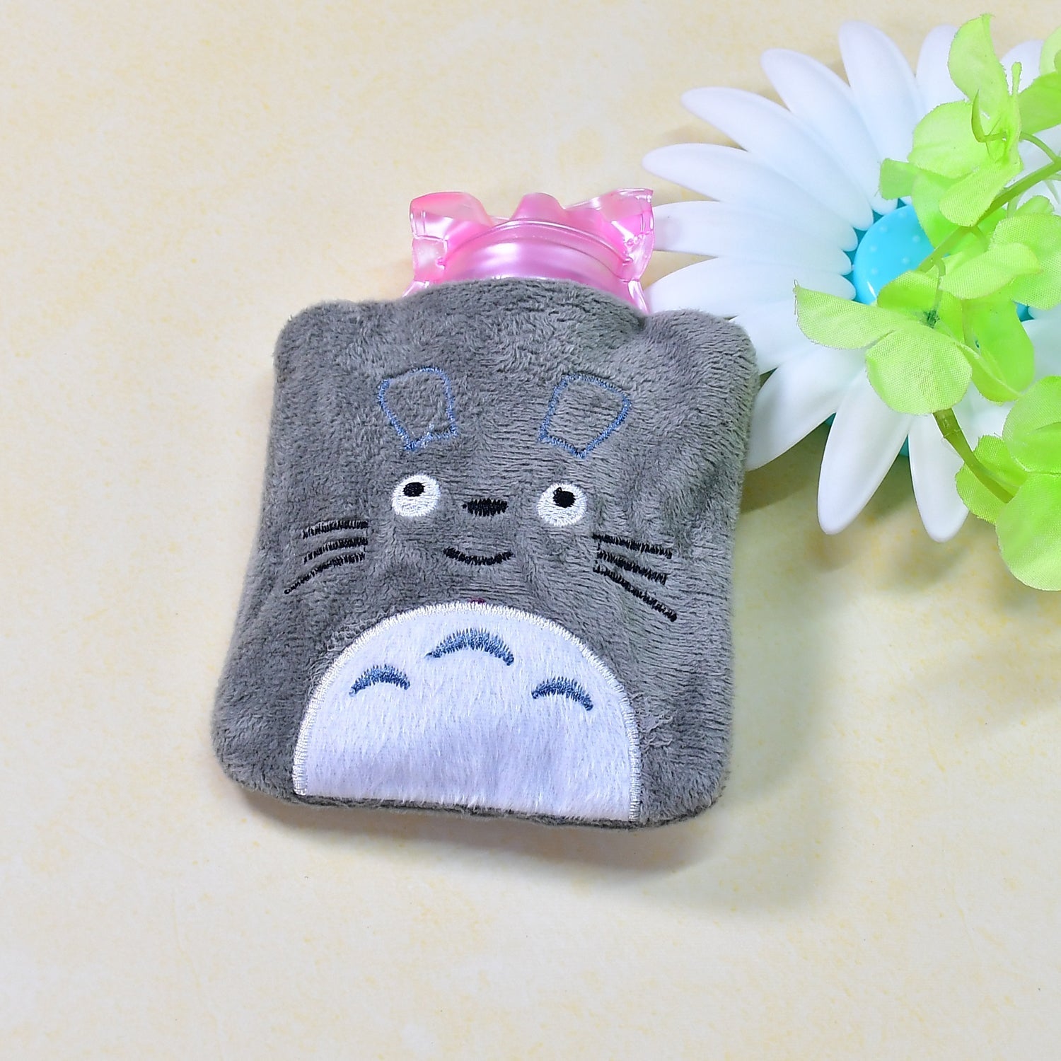 Totoro Cartoon Small Hot Water Bag with Cover for Pain Relief - Bhavnagar Deodap