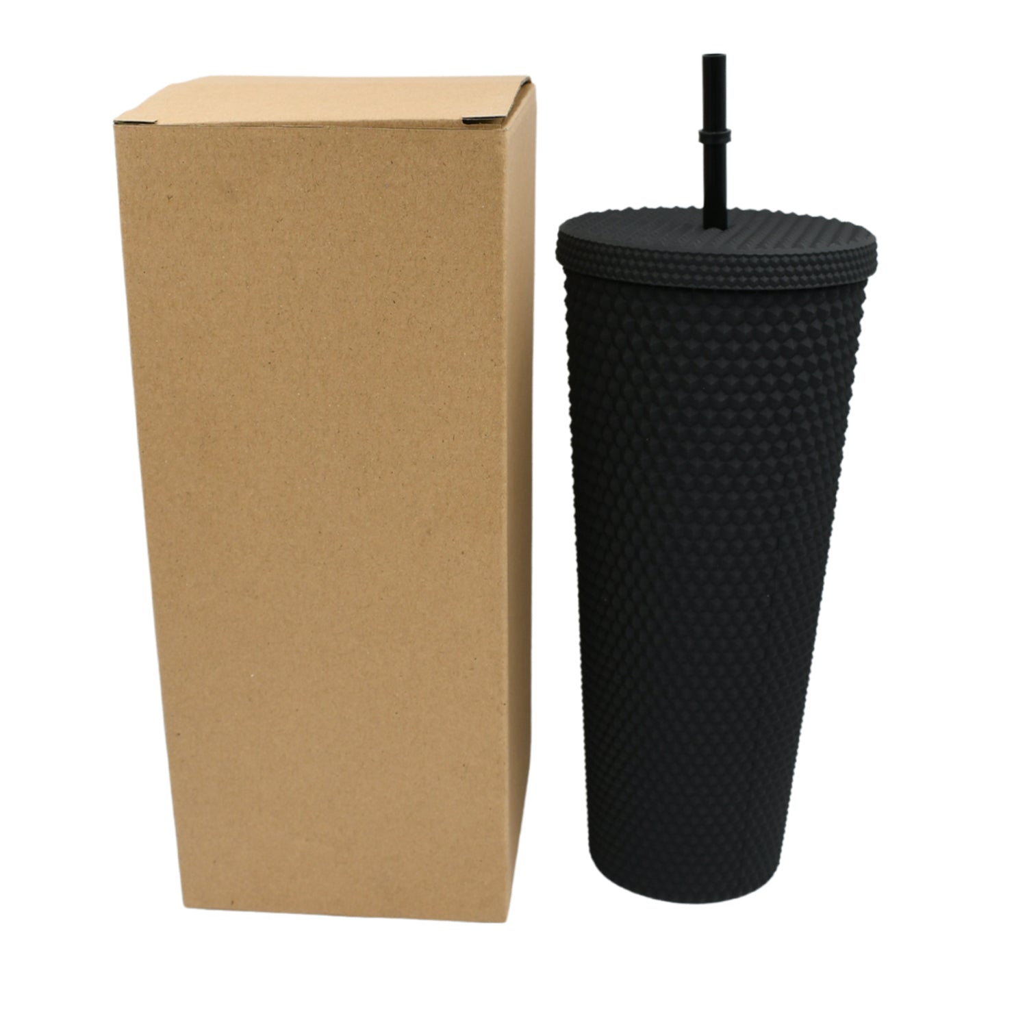 Reusable Studded Tumbler with Straw & Leak Proof Lid (1 Pc, Mix Colors) - Bhavnagar Deodap