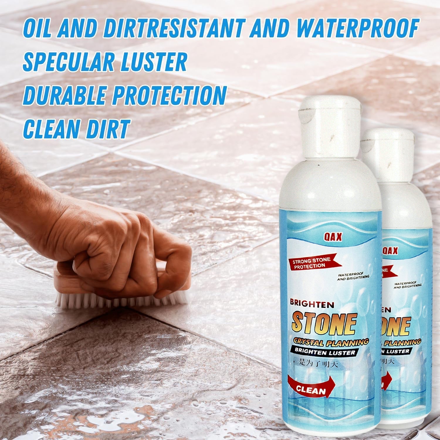 Stone Stain Remover Cleaner, Stone Crystal Plating Agent, Marble Stone Cleaner Polishes, Crystal Plating for Kitchen, Patio, Backyard Marble Cleaner and Polish (75 ML Approx / 1 pc) - Bhavnagar Deodap