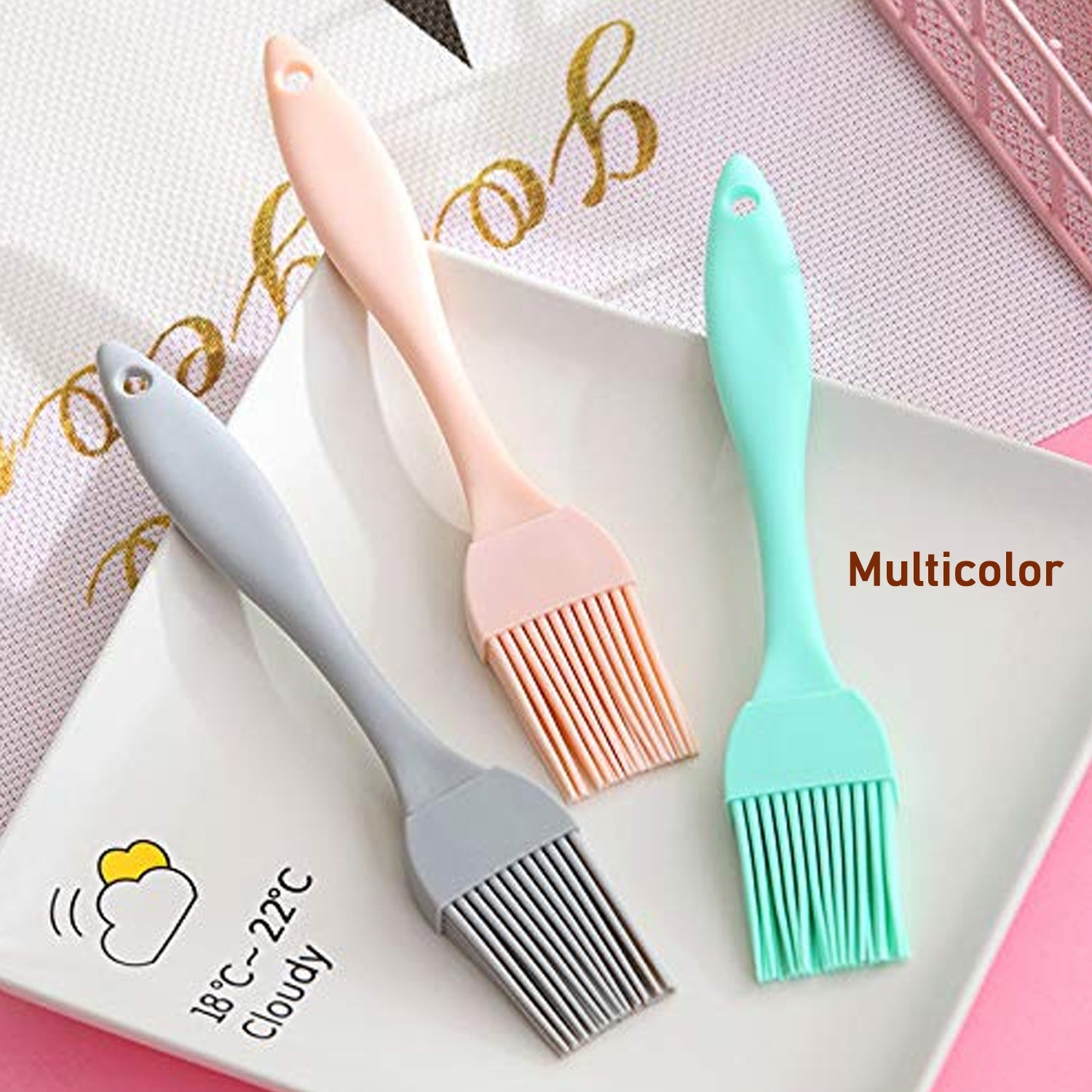 Silicone Kitchen Oil Spatula Brush with Handle Pastry / Cake Brush (17 cm / 1 Pc)