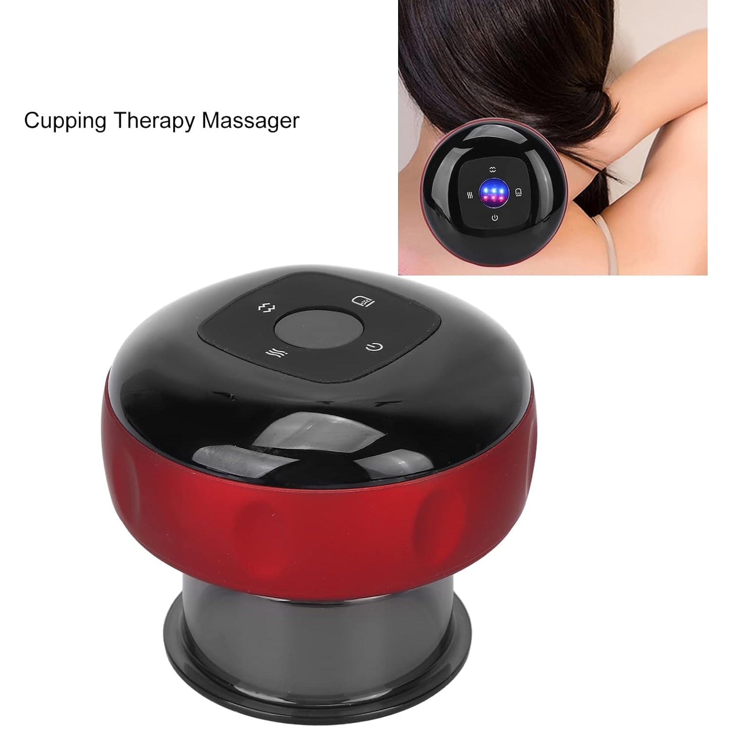 Electric Intelligent Breathing Cupping Massage Instrument The Smart Cupping Therapy Set's Massager for Muscle and Joint Pain Cellulite Massage Back Pain Relief for Back Shoulder Leg (1 Pc) - Bhavnagar Deodap