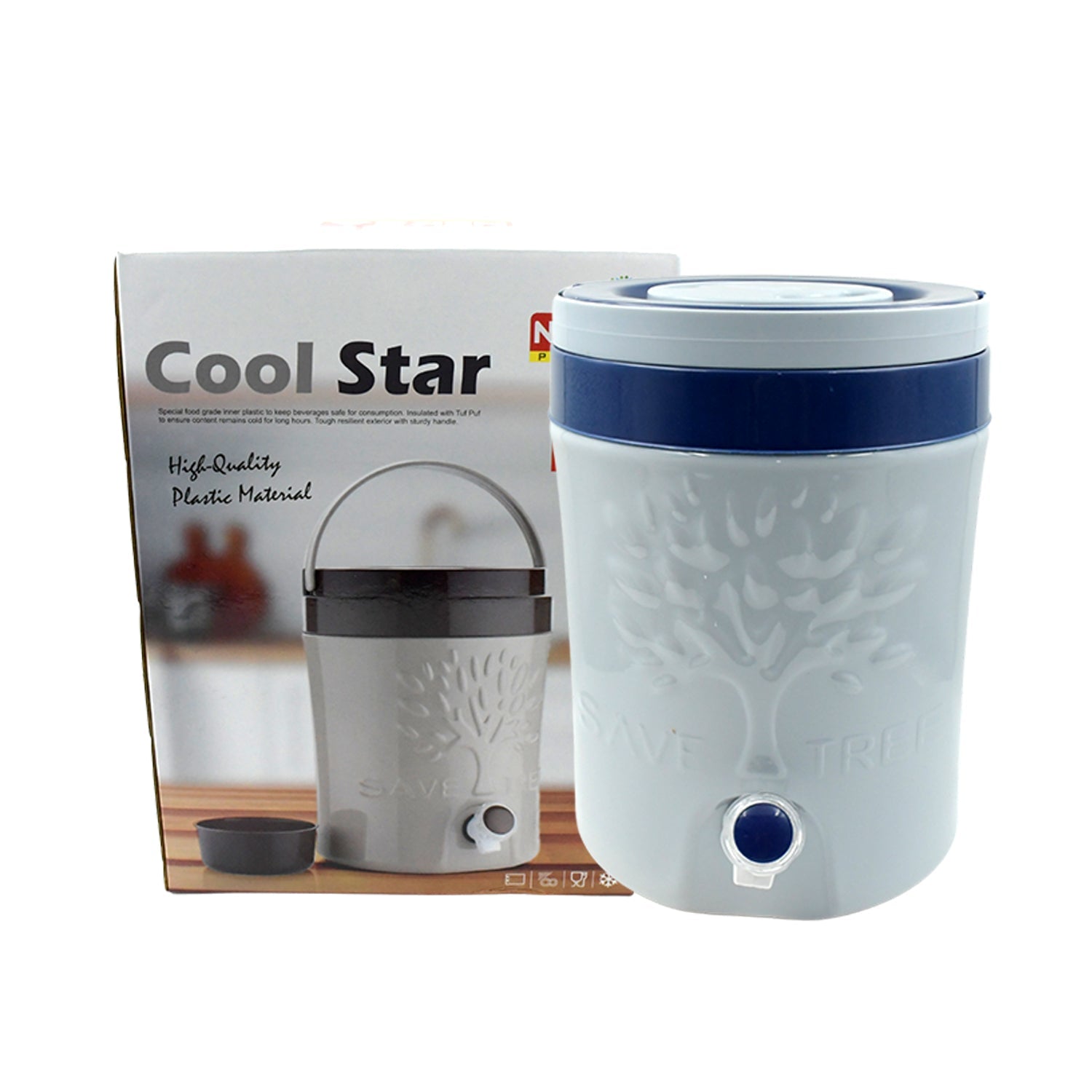 Insulated Water Jug with Tap (12000ml): Leakproof, Travel Cooler - Bhavnagar Deodap