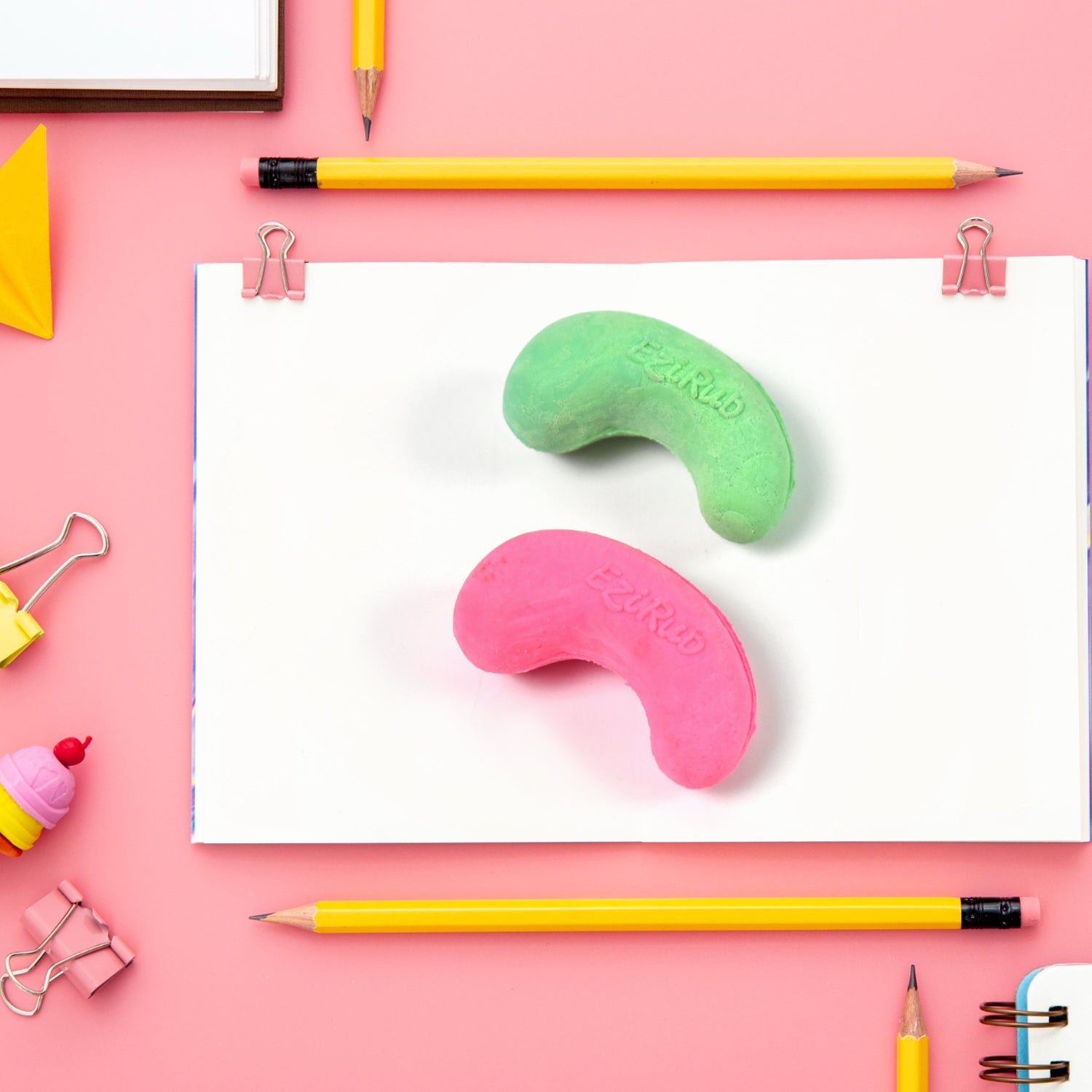 Cashew Nut Eraser Rubber Erasers (1 Pc / Mix Colour & Design)