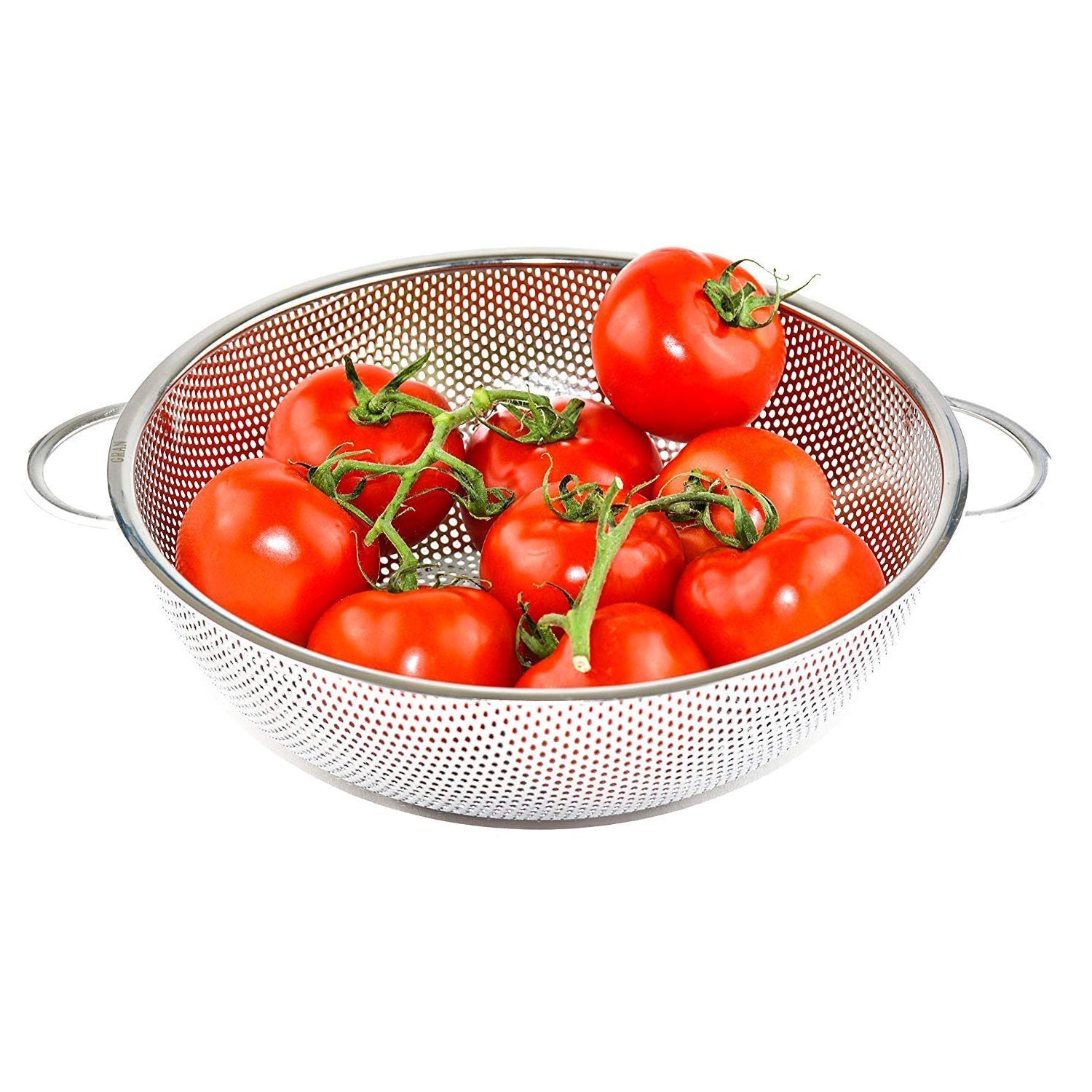Stainless Steel Colander with Handle, Large Metal Mesh Basket Strainer for Pasta, Spaghetti, Berry, Veggies, Fruits,  Kitchen Food Colander, Dishwasher Safe (1 pc / 25.5 cm) - Bhavnagar Deodap