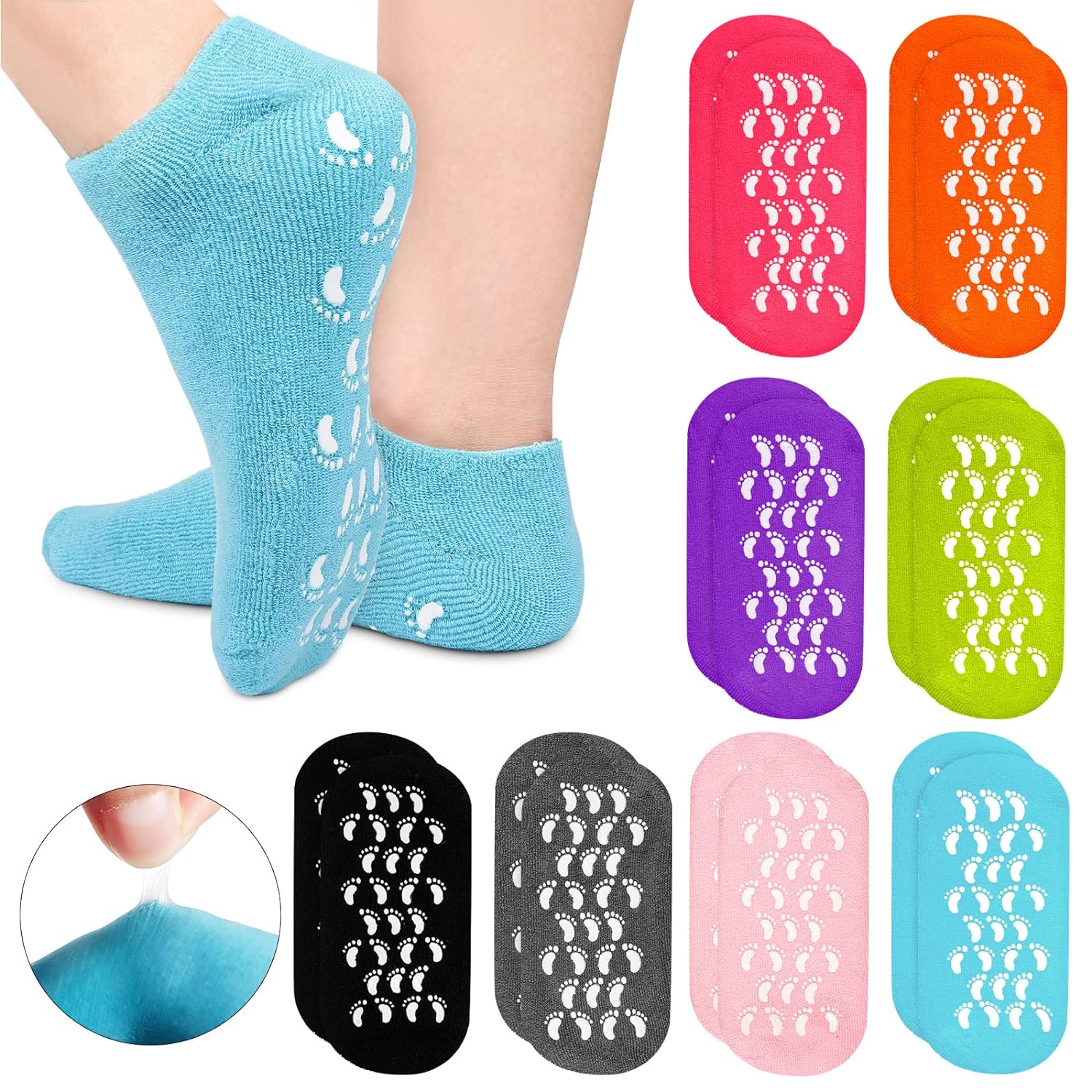 Socks Soft Socks for Repairing and Softening Dry Cracked Feet Skins Comfortable Socks (No Box Packing / Without Gel Socks) - Bhavnagar Deodap