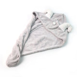 Cute Animal Ear Hooded Hair Drying Towel Wrap (1 Pc)