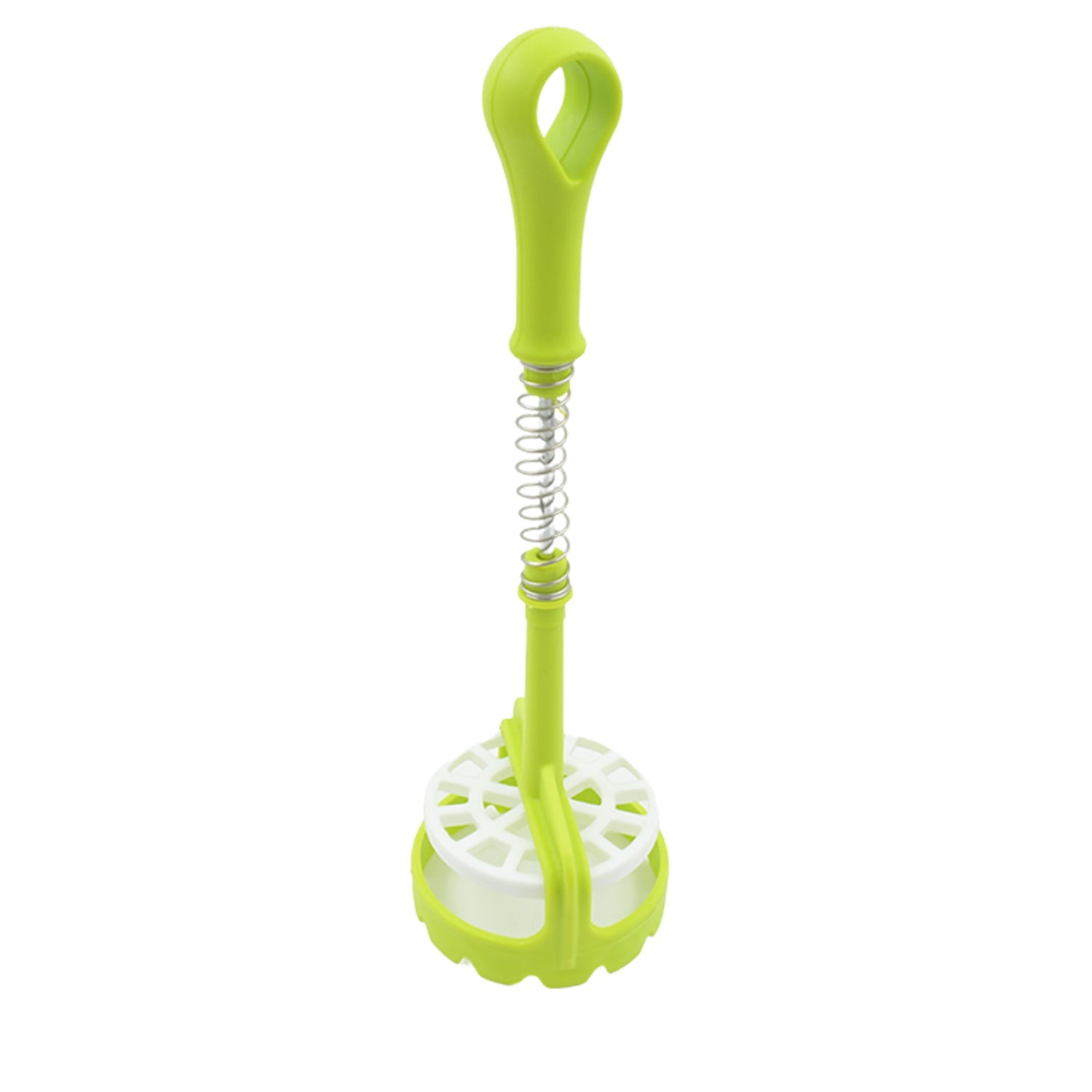 Multi Functional One-Handed Plastic Manual Mashed Potatoes Masher, Mash Sweet Potato Masher with Comfort Grip and Stainless-Steel Spring Design for Nonstick Pans (1 Pc) - Bhavnagar Deodap