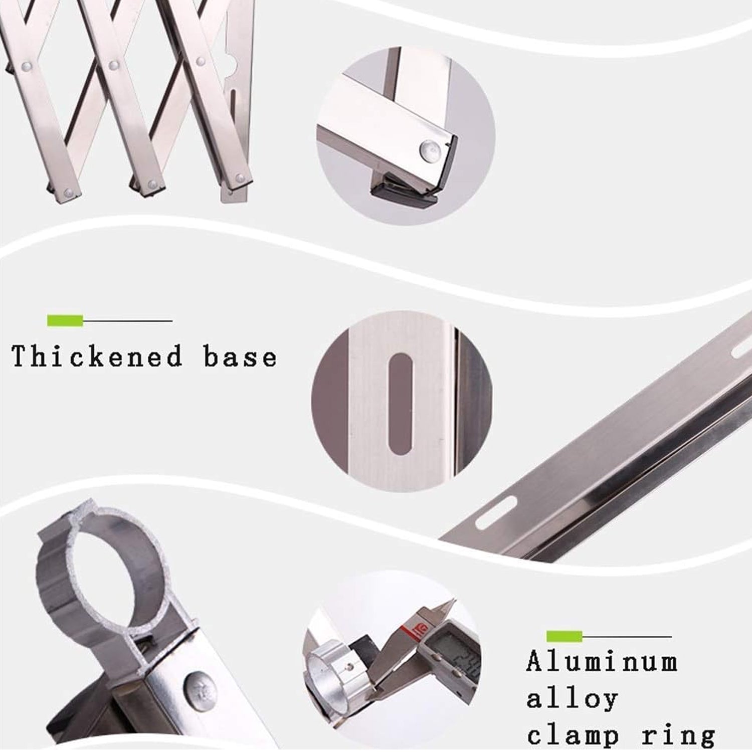 Clothes Rail Rack Clothes Drying Racks, Airer Clothes Drying Rack Wall Mounted Clotheshorse Clothes Airer Washing Cloth Line Extendable Fold Towel Rack Bar for Bathroom Indoor Outdoor - Bhavnagar Deodap
