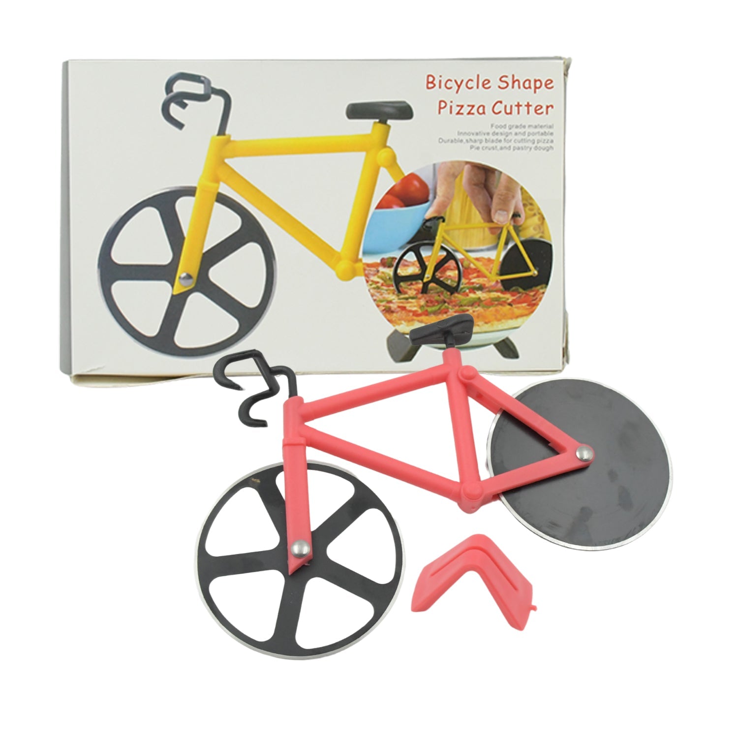 Bicycle Pizza Cutter (1 Pc): Stainless Steel, Unbreakable Handle - Bhavnagar Deodap