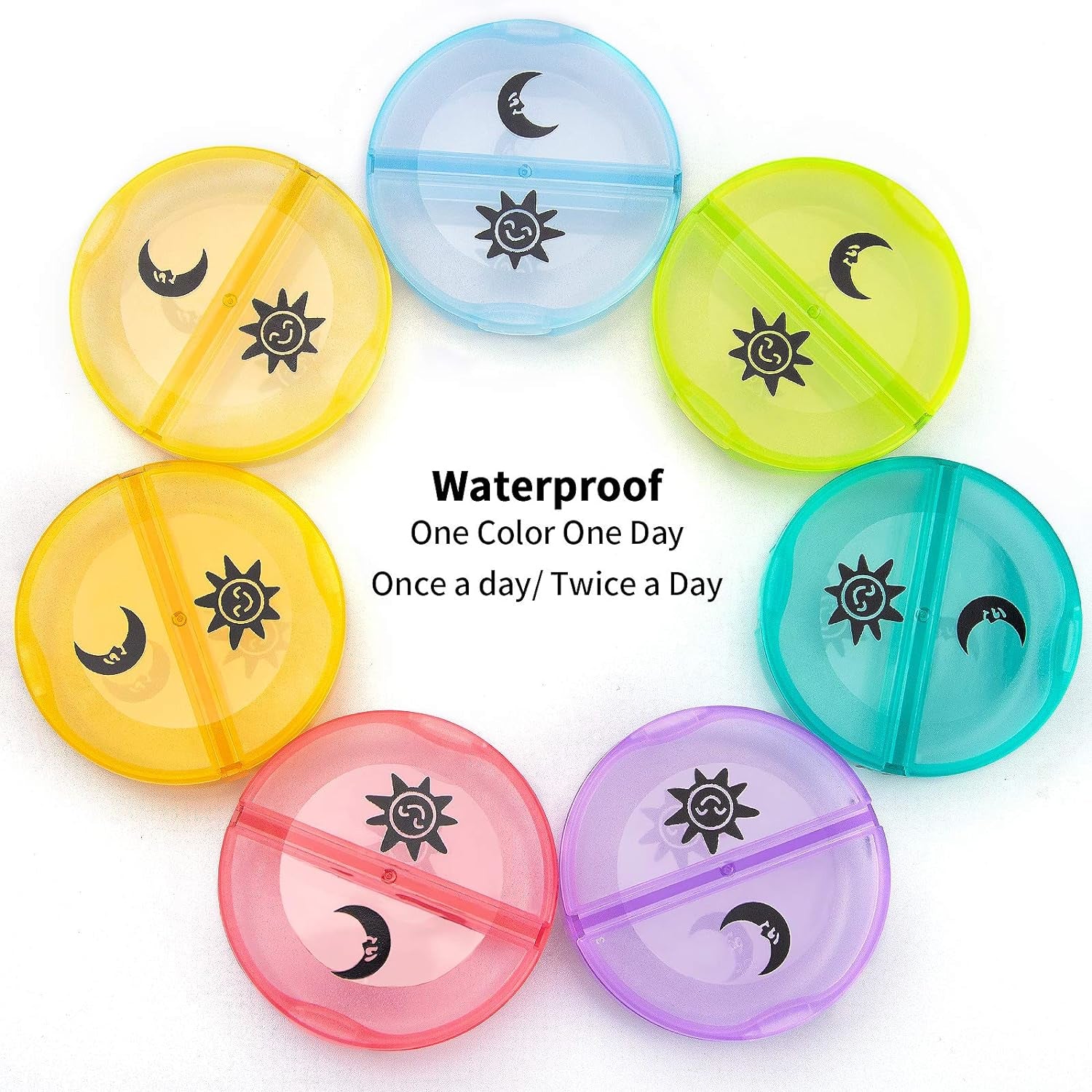 Weekly Pill Organizer 2 Times a Day Travel 7 Day Pill Box Twice a Day Daily Medicine Pill Case with Large Compartments - Bhavnagar Deodap