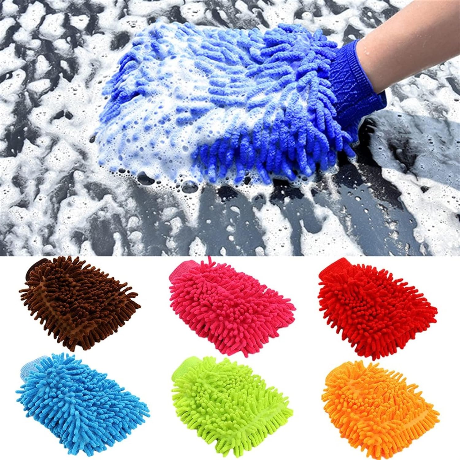 double sided microfiber hand glove duster (Mix Color) - Bhavnagar Deodap