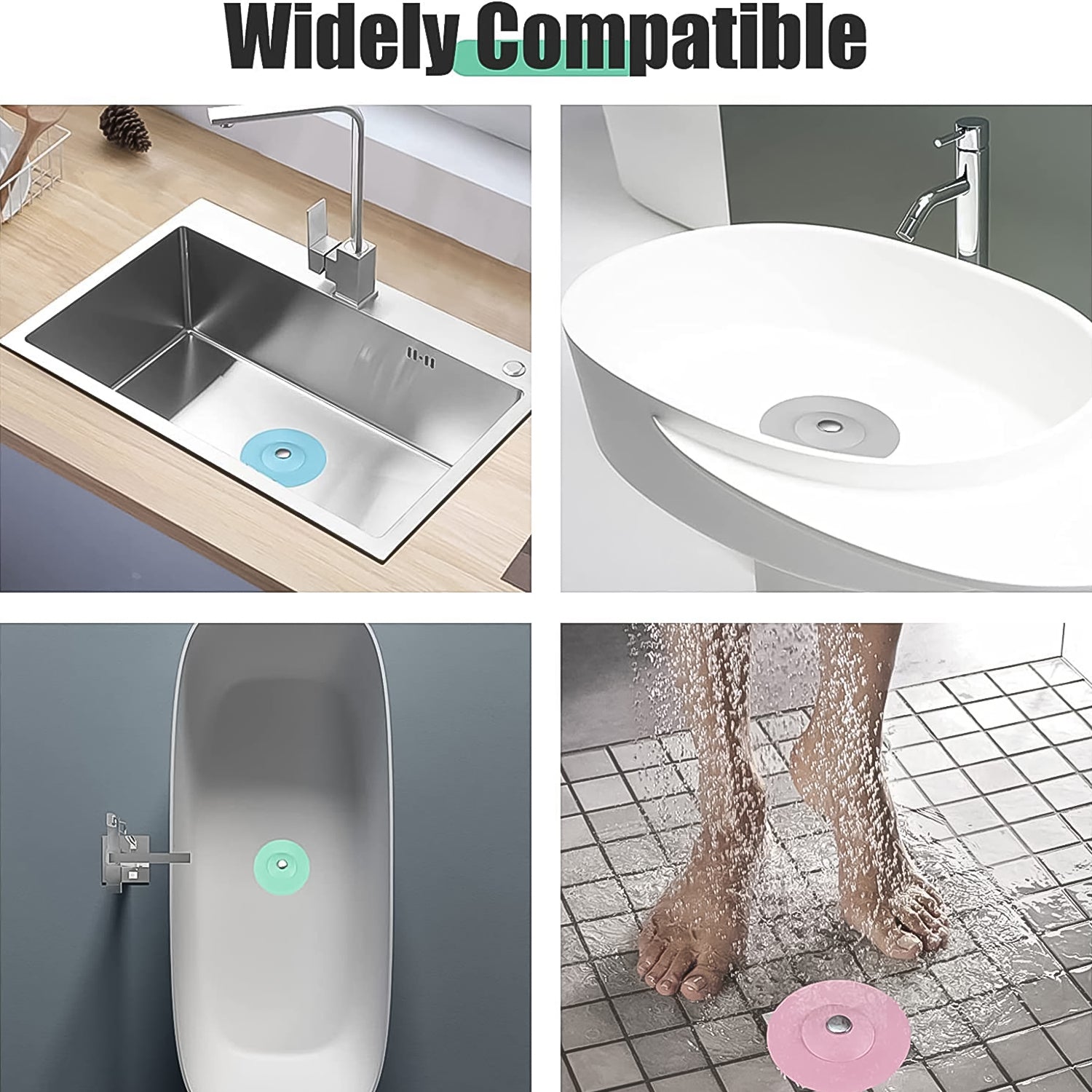 Sink Stopper Silicone Bathtub Stopper, Kitchen Sink Drain Strainer (1 Pc) - Bhavnagar Deodap