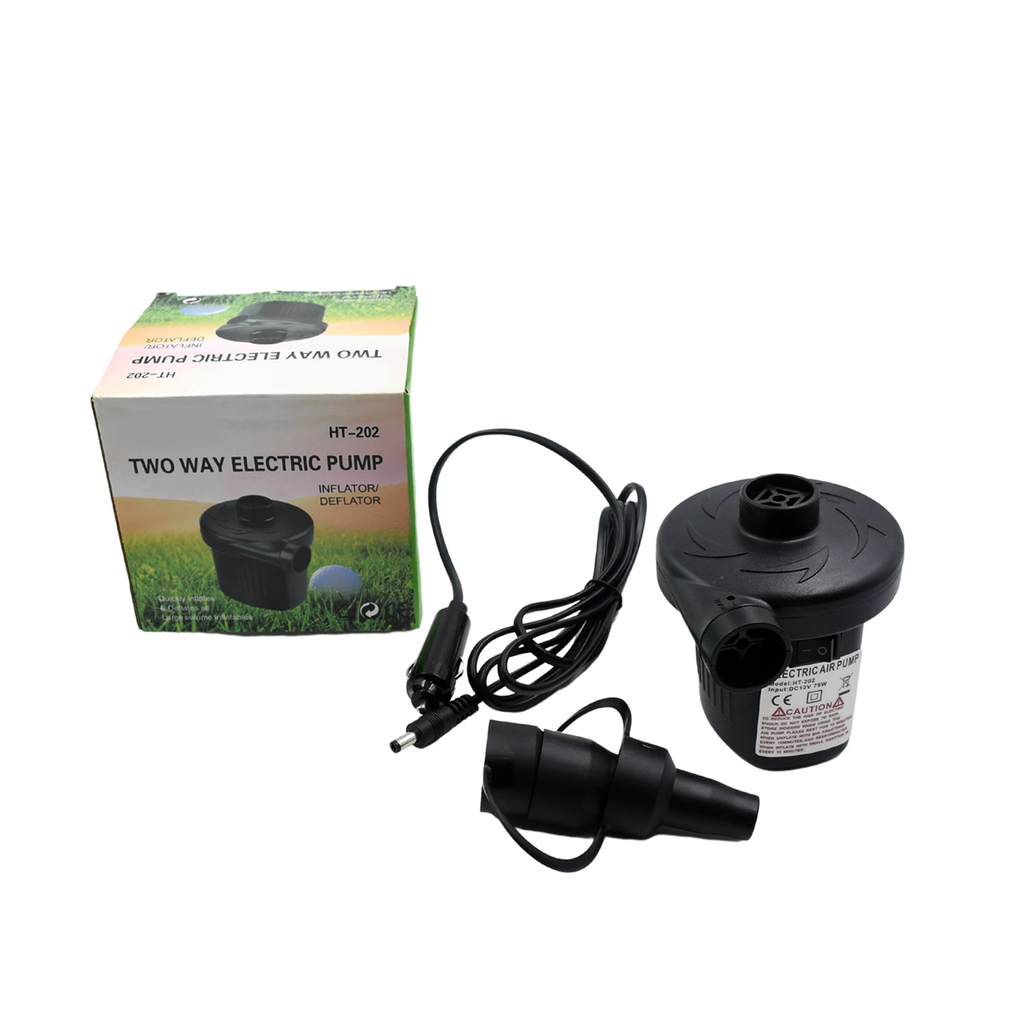 Multi-Purpose Electric Air Pump Without Valve Adaptors for Quickly Inflates/Deflates Sofa, Bed, Swimming Pool Tubes, Toys, Air Bags - Bhavnagar Deodap