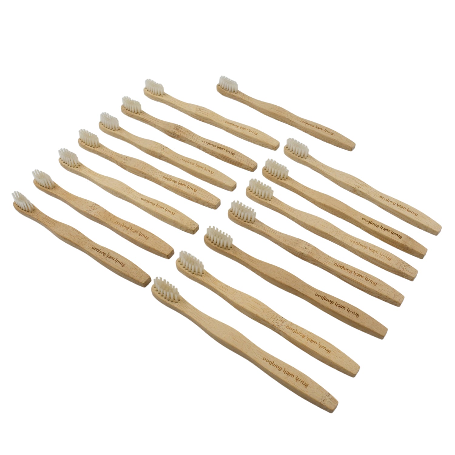 Bamboo Wooden Toothbrush Soft Toothbrush Wooden Child Bamboo Biodegradable Toothbrush, Manual Toothbrush for Adult, Kids (15 pcs set / With Round Box) - Bhavnagar Deodap