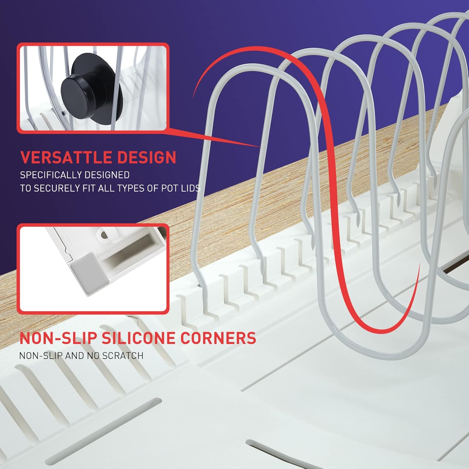 Pots and Pans Organizer Rack for Under Cabinet - Bhavnagar Deodap